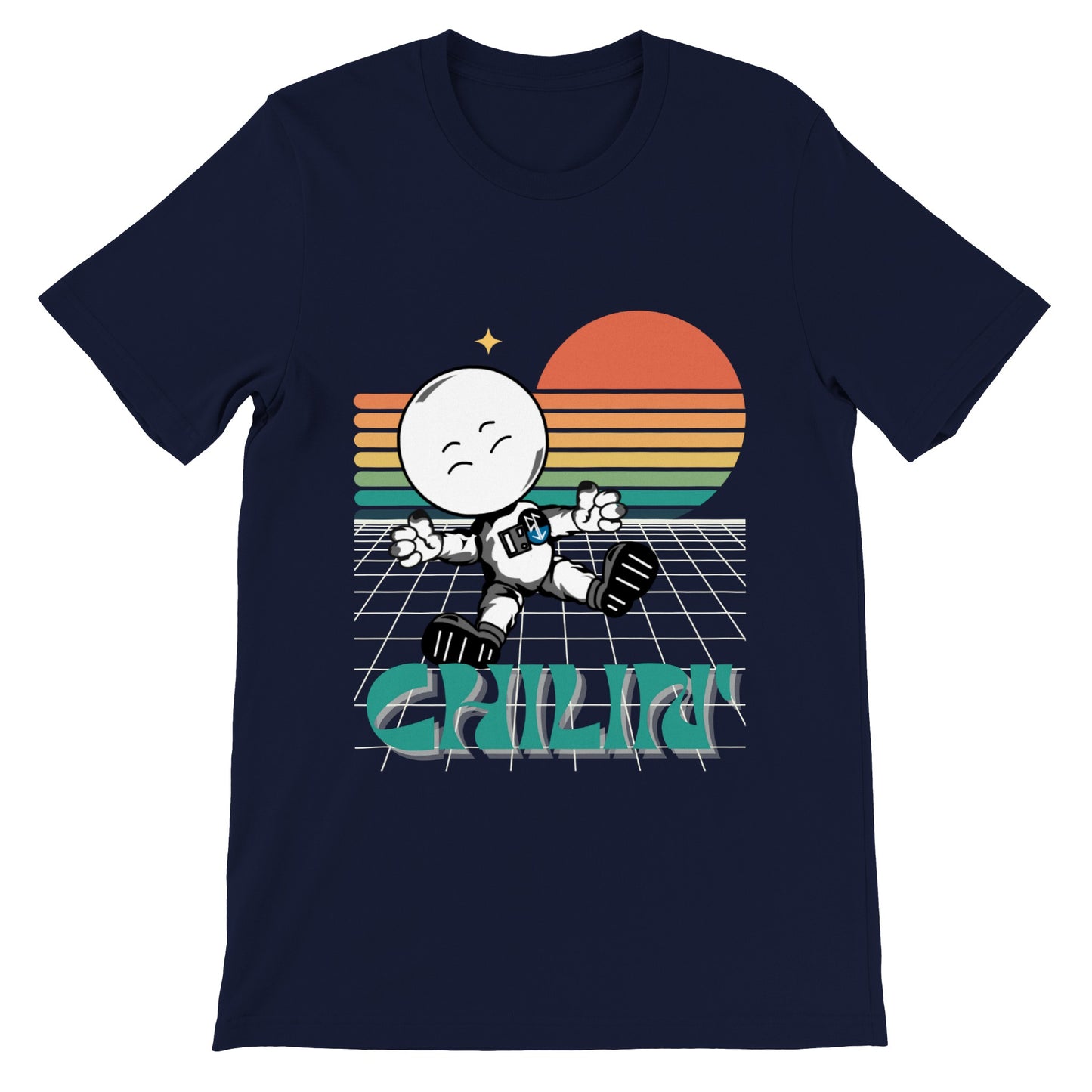 Chillin Space Cadet : Premium Unisex Crewneck T-shirt