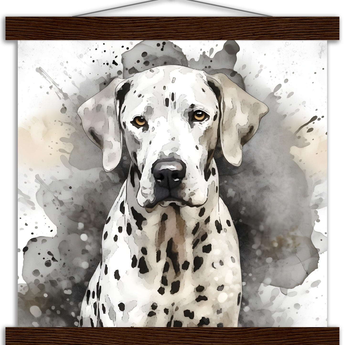 Dalmation Dog Watercolor Premium Matte Paper Poster with Hanger