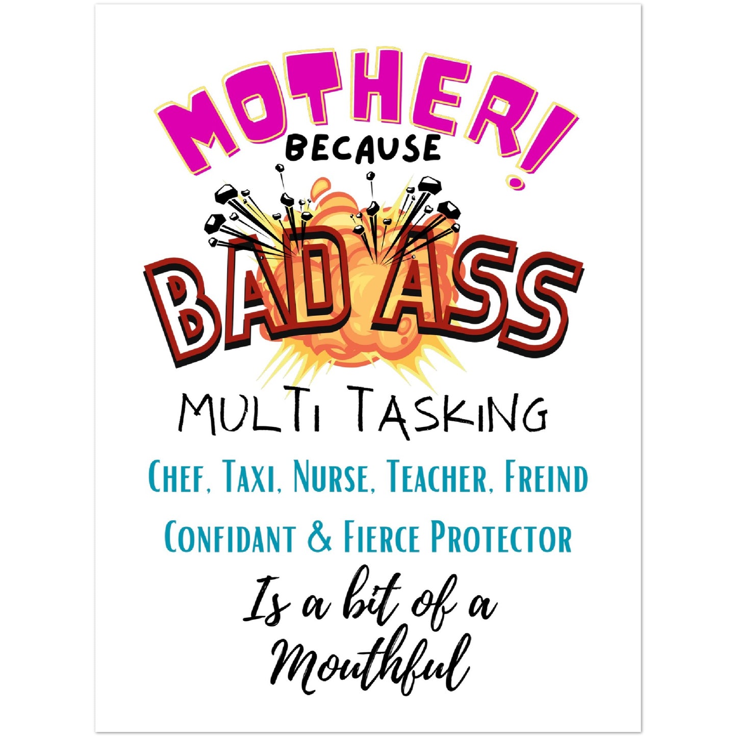 Foam Portrait : Mothers day, Mother is a Badd Ass.