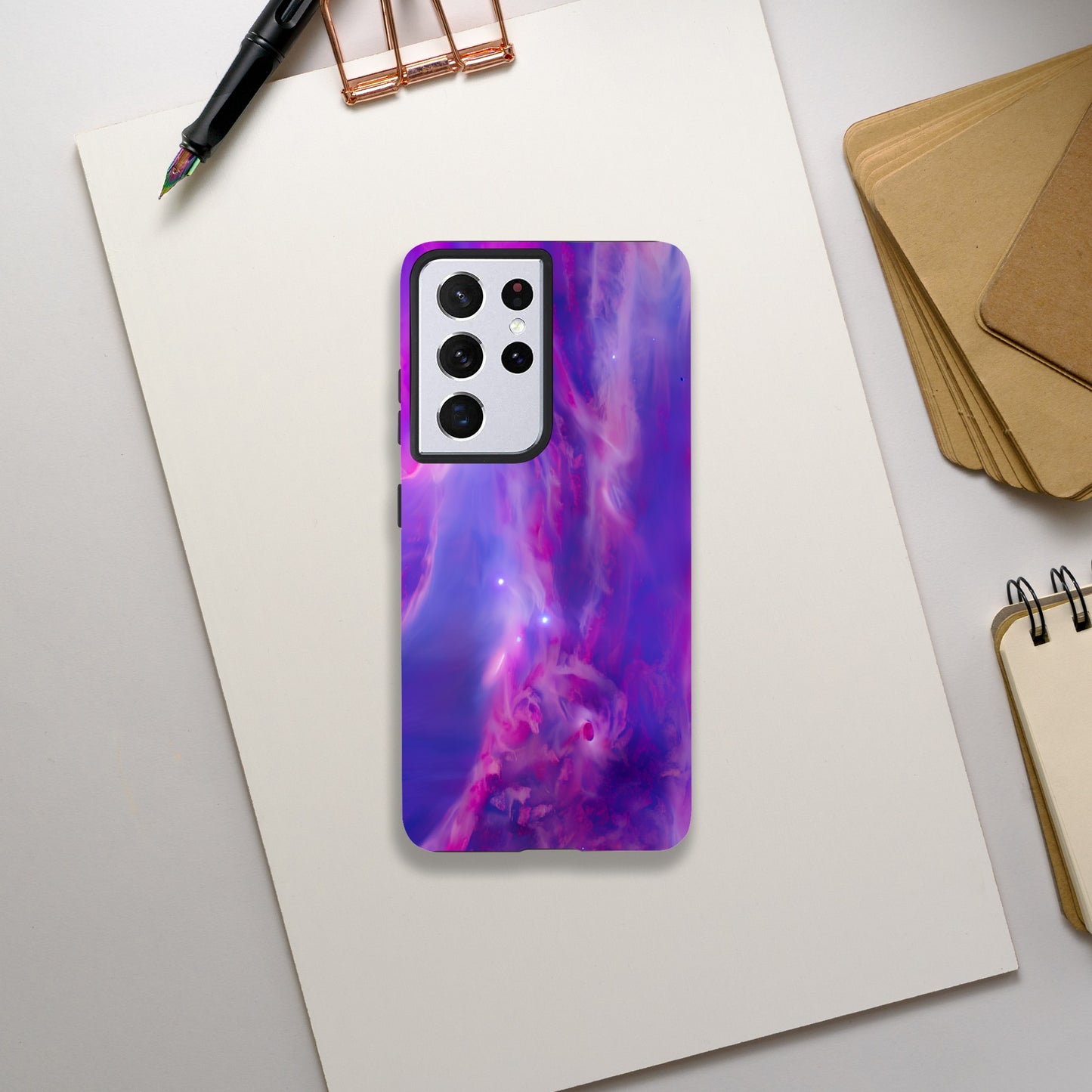 Magenta Sky (part of a collection of Nebula cases) Fantasy Nebula Andriod Tough case