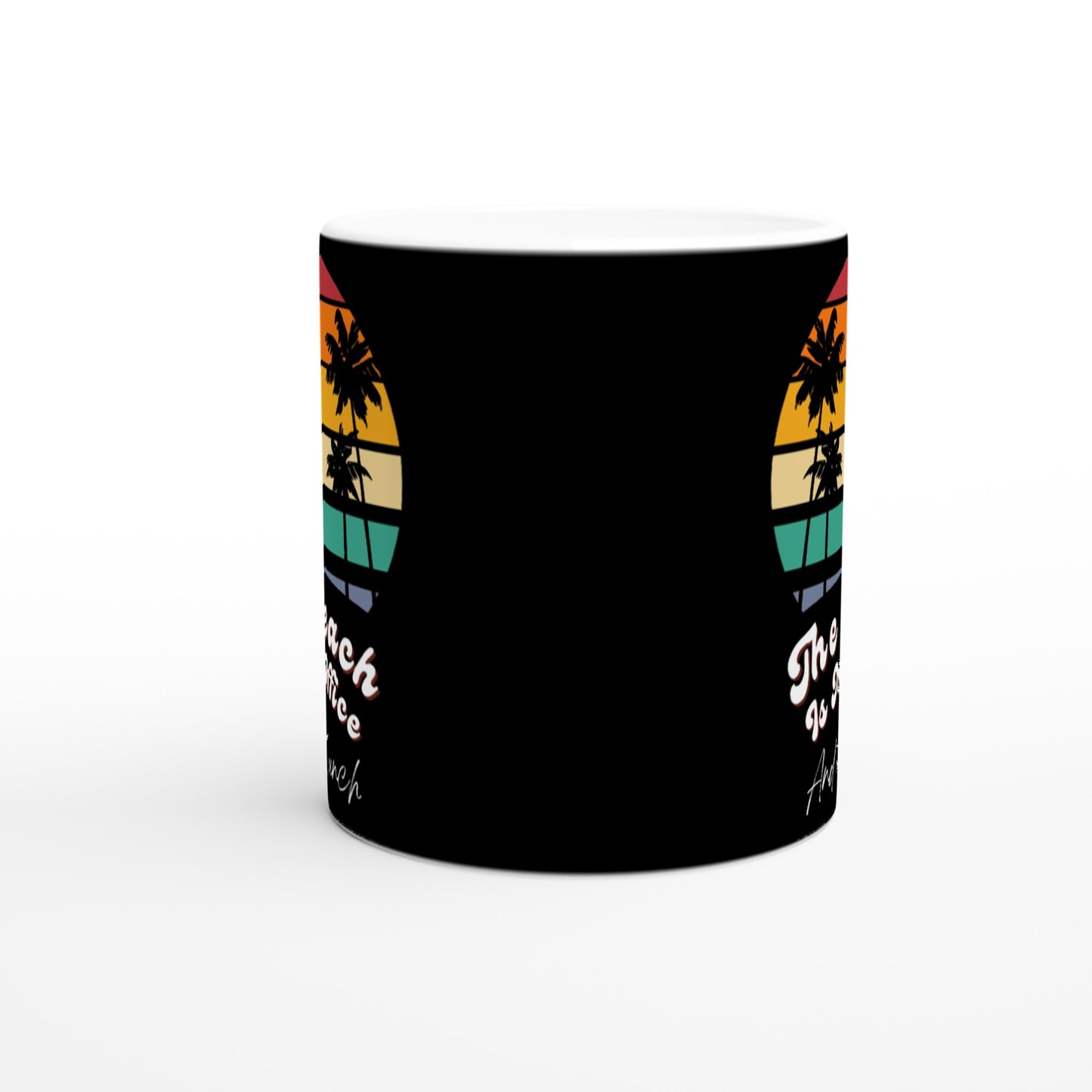 The Beach is my Office : Fun Black & White 11oz Ceramic Mug