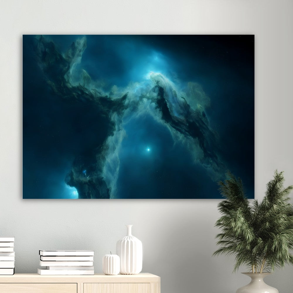 The Deep Blue (part of a collection of Nebula prints) Fantasy Nebula Premium Matte Paper Poster