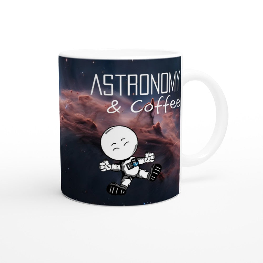 Astronomy & Coffee Scorched Sky Nebula White 11oz Ceramic Mug
