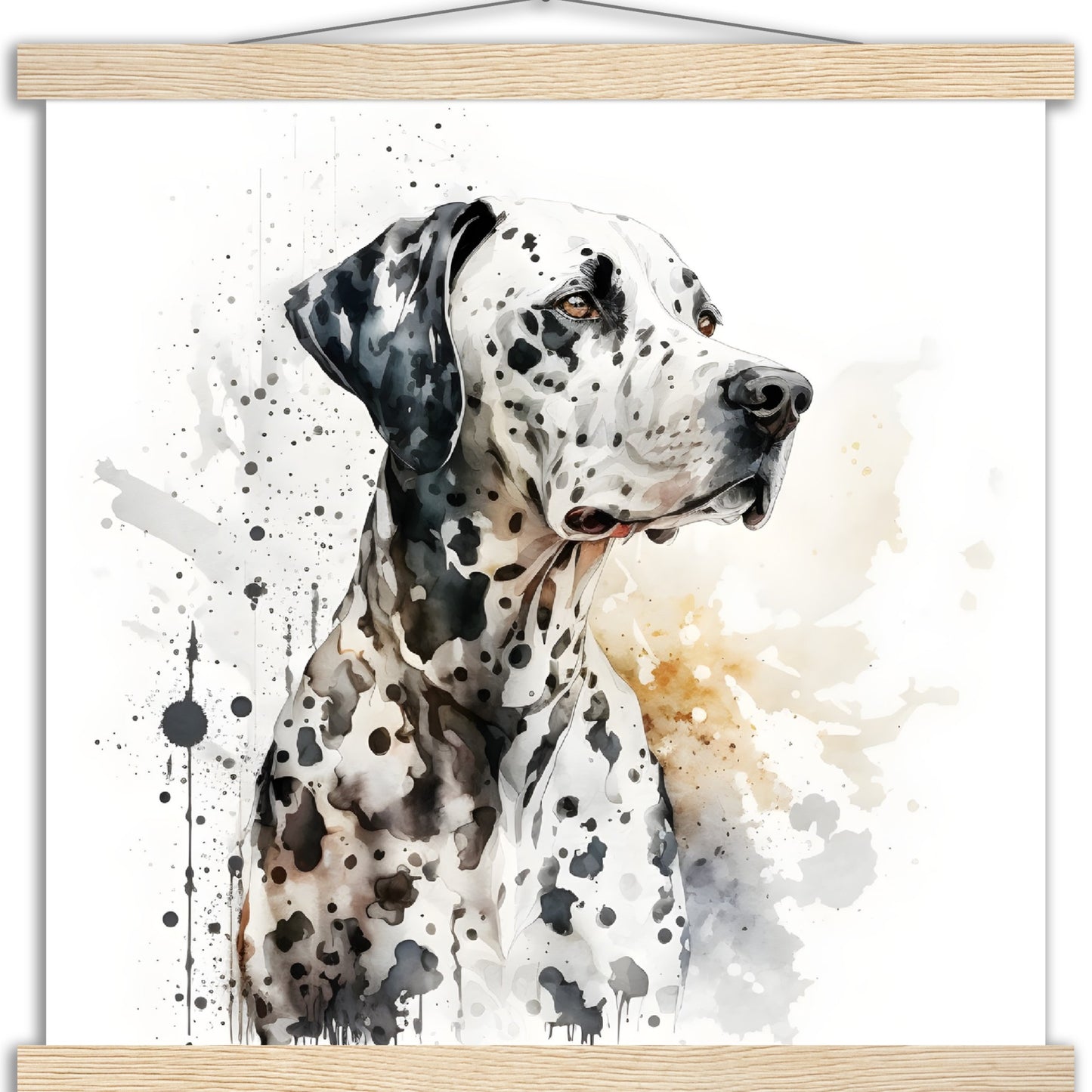 Dalmation (b) Dog Watercolor Premium Matte Paper Poster with Hanger