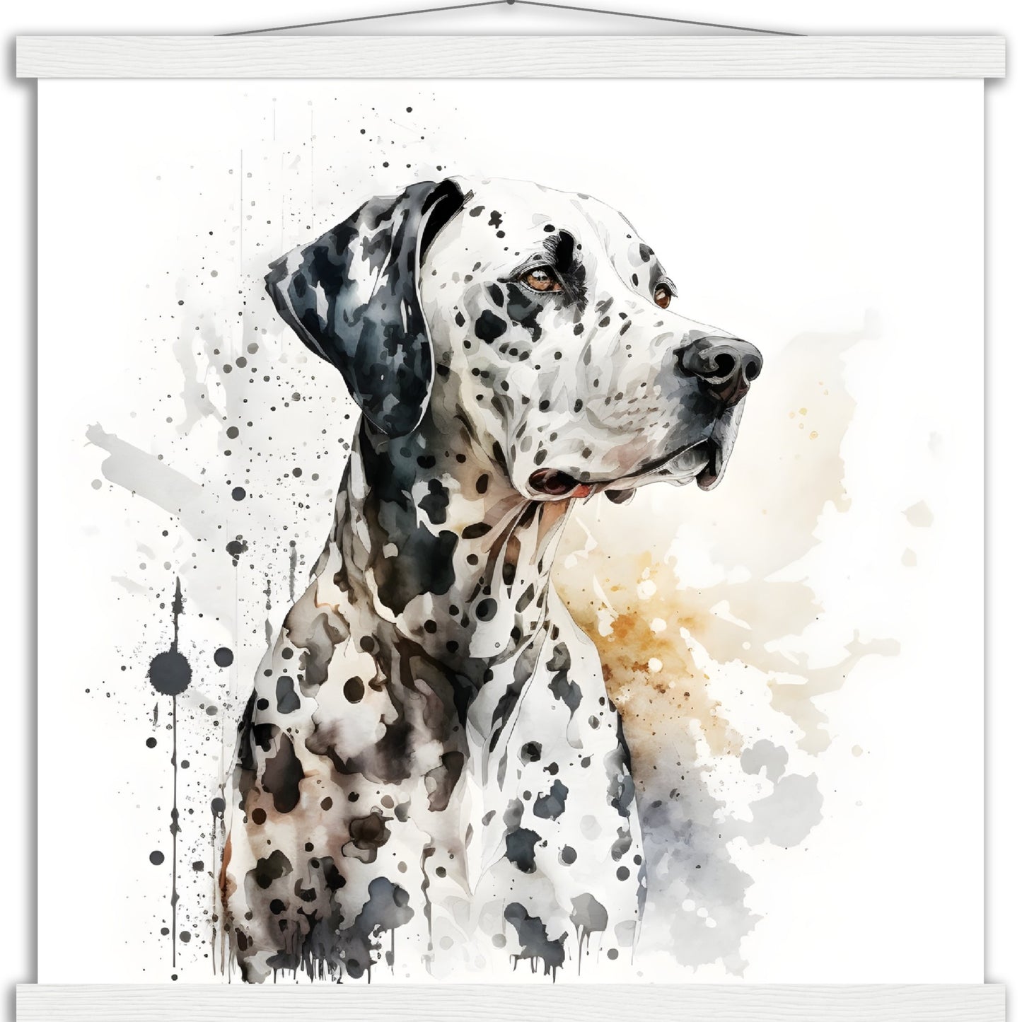 Dalmation (b) Dog Watercolor Premium Matte Paper Poster with Hanger