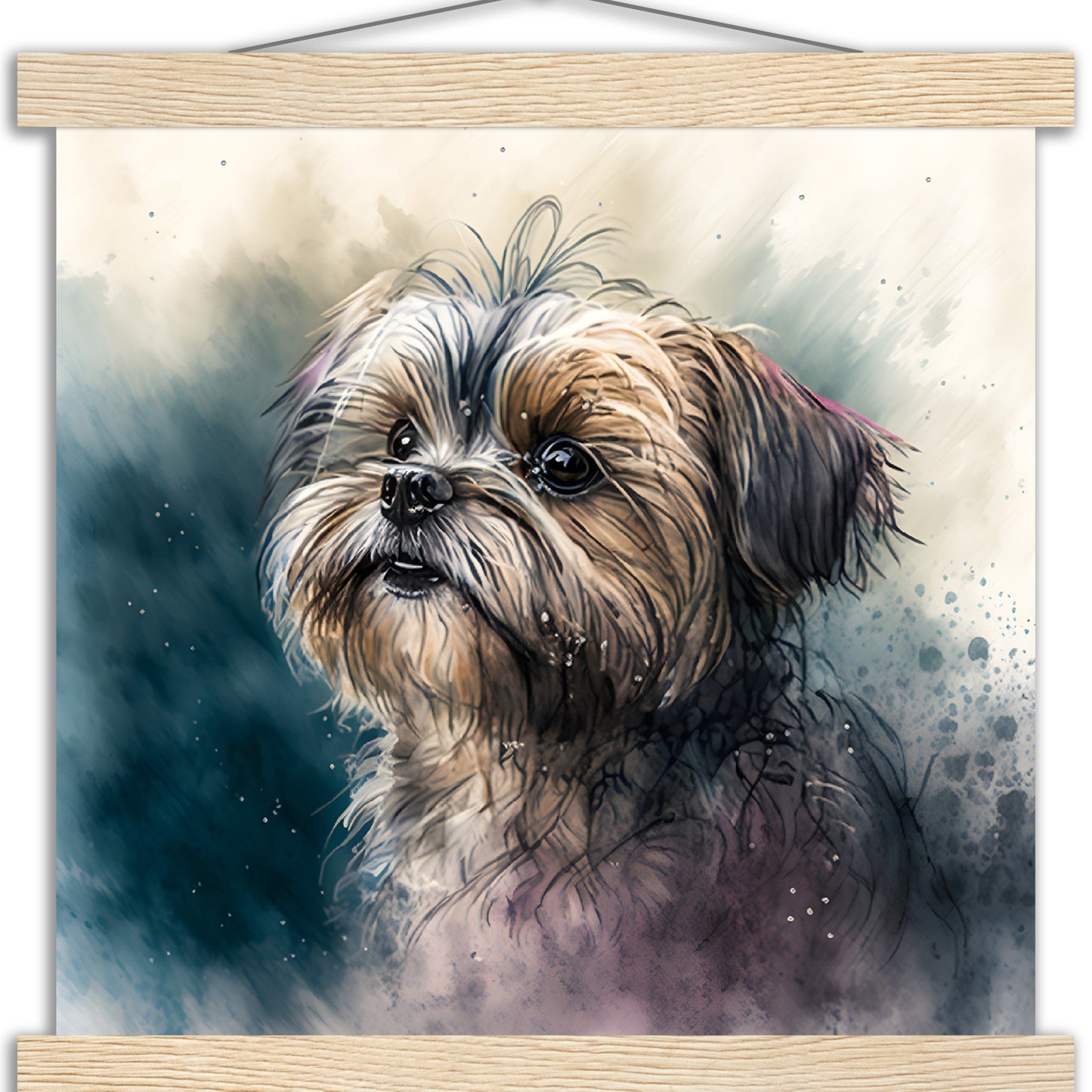 Shorkie (c) Watercolor Premium Matte Paper Poster with Hanger