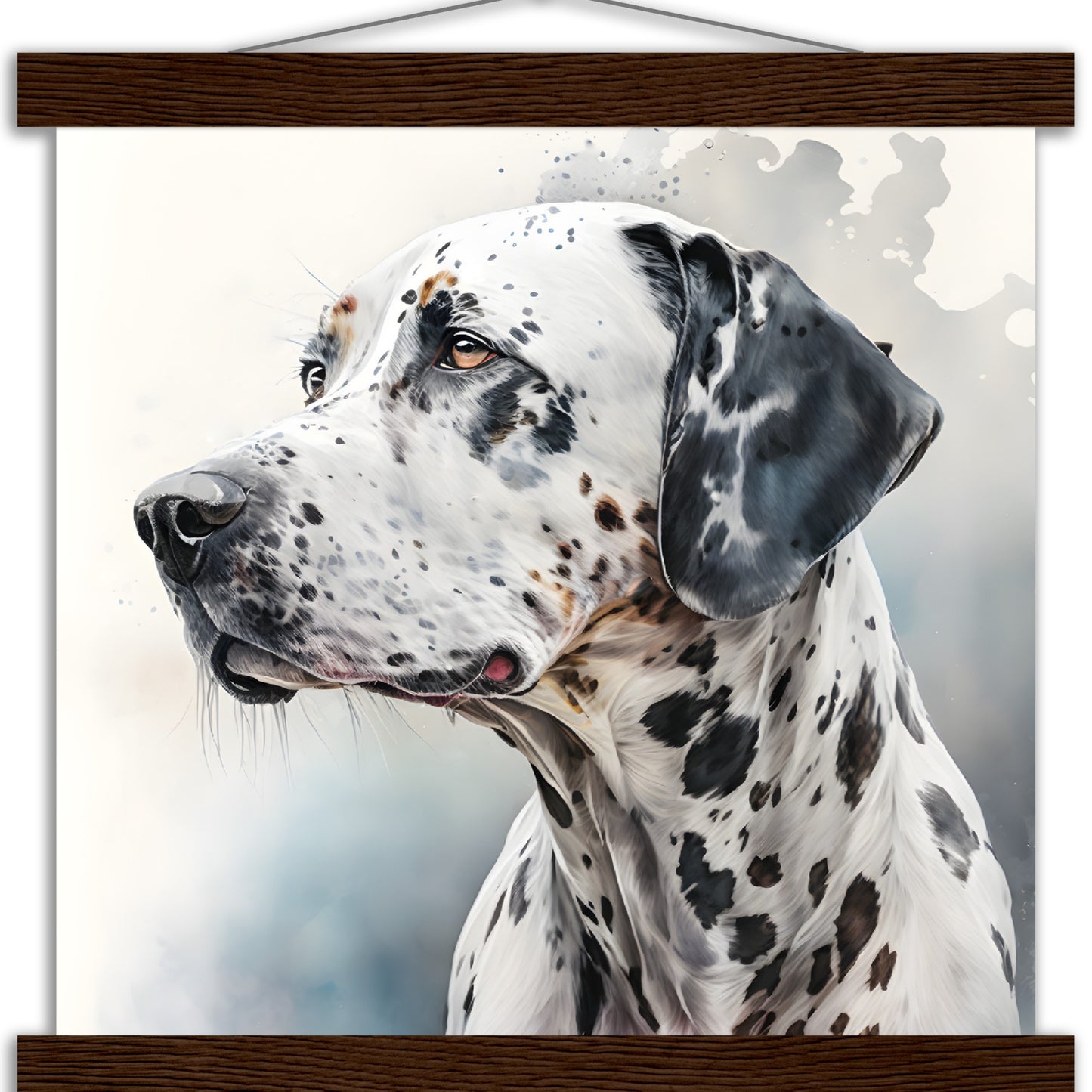Dalmation Dog (c) Watercolor Premium Matte Paper Poster with Hanger