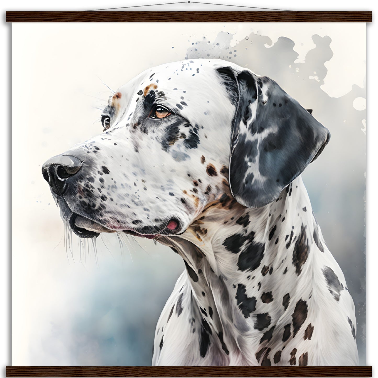 Dalmation Dog (c) Watercolor Premium Matte Paper Poster with Hanger