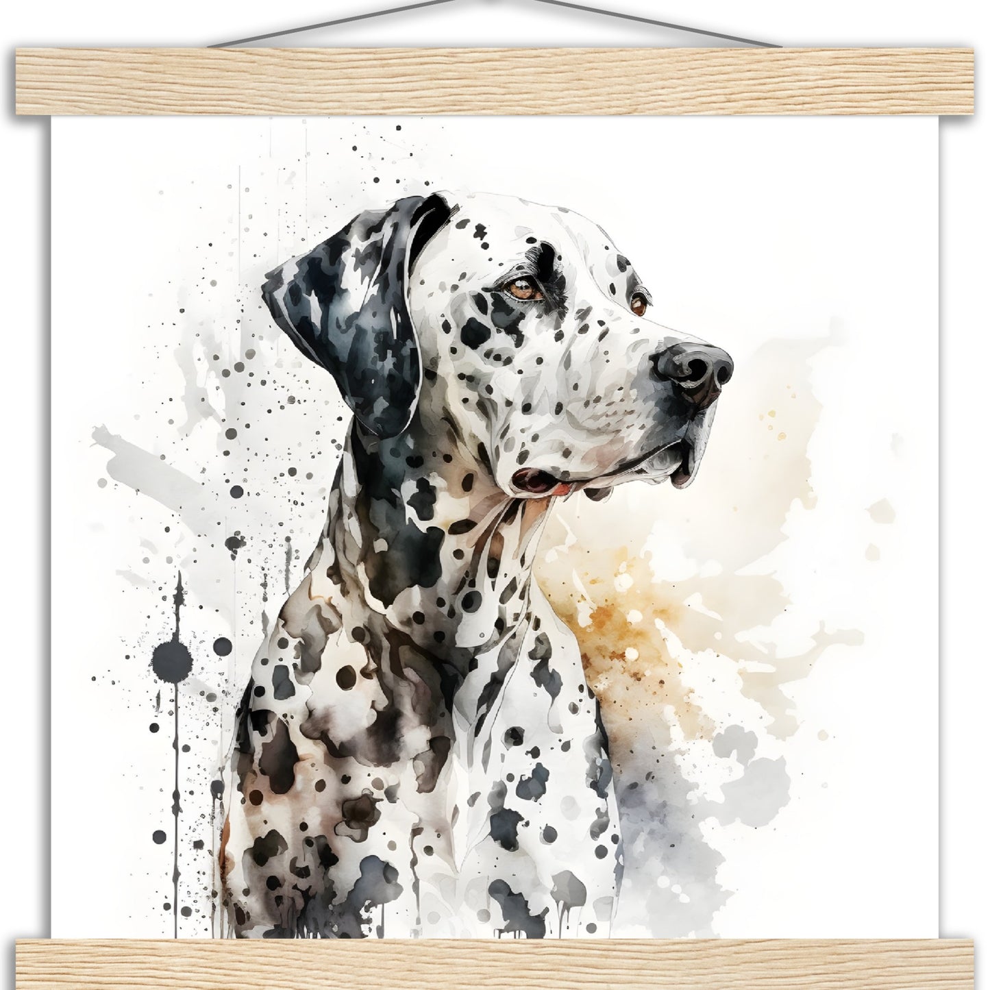 Dalmation (b) Dog Watercolor Premium Matte Paper Poster with Hanger