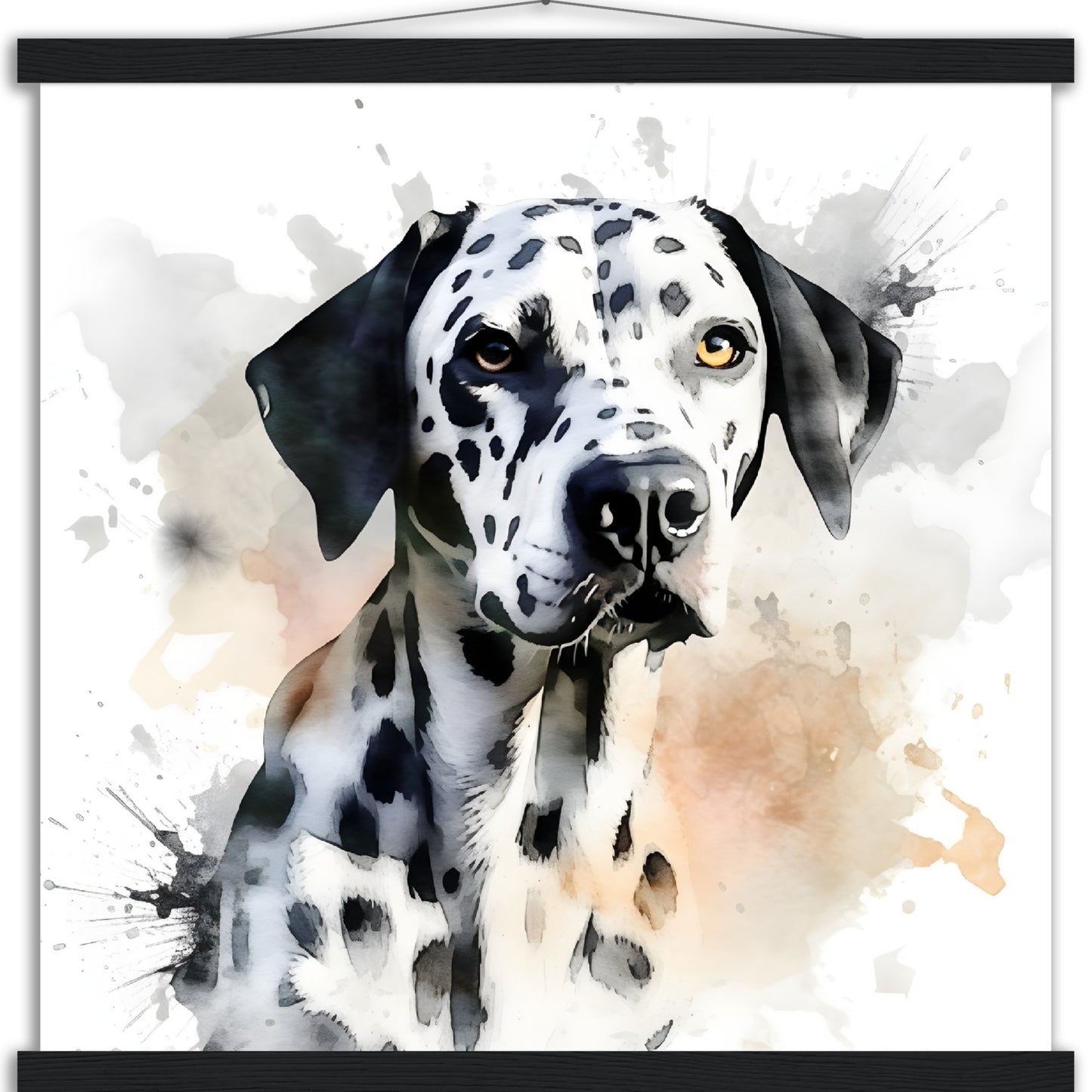 Dalmation Dog (d) Watercolor Premium Matte Paper Poster with Hanger