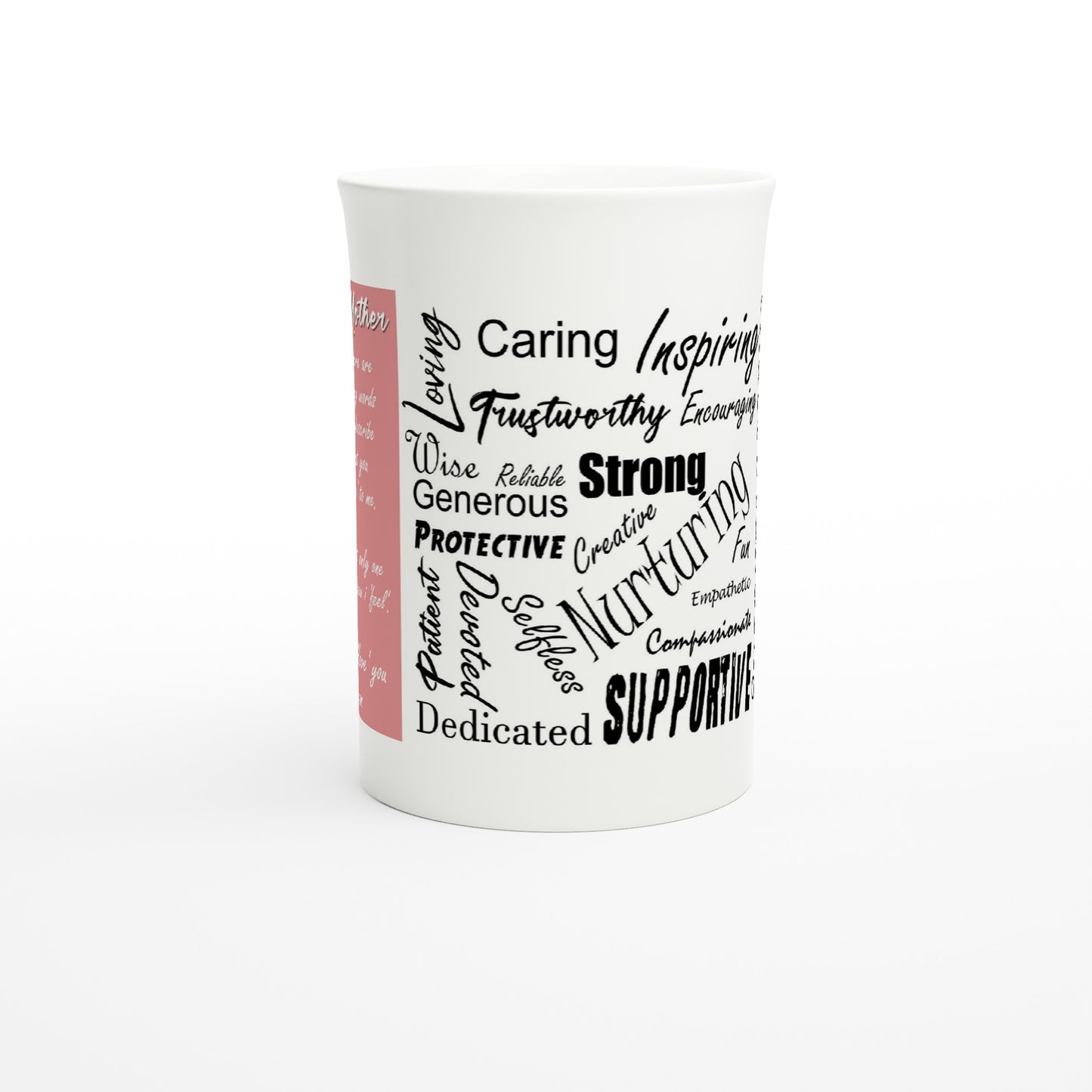 Mothers day, What you mean to me : White 10oz Porcelain Slim Mug