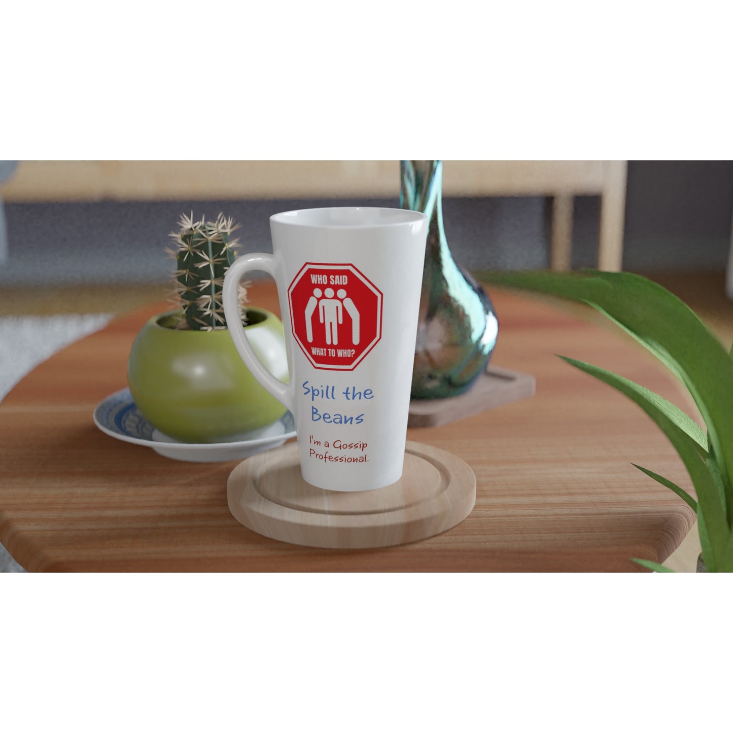 Who Said What To Who? : White Latte 17oz Ceramic Mug