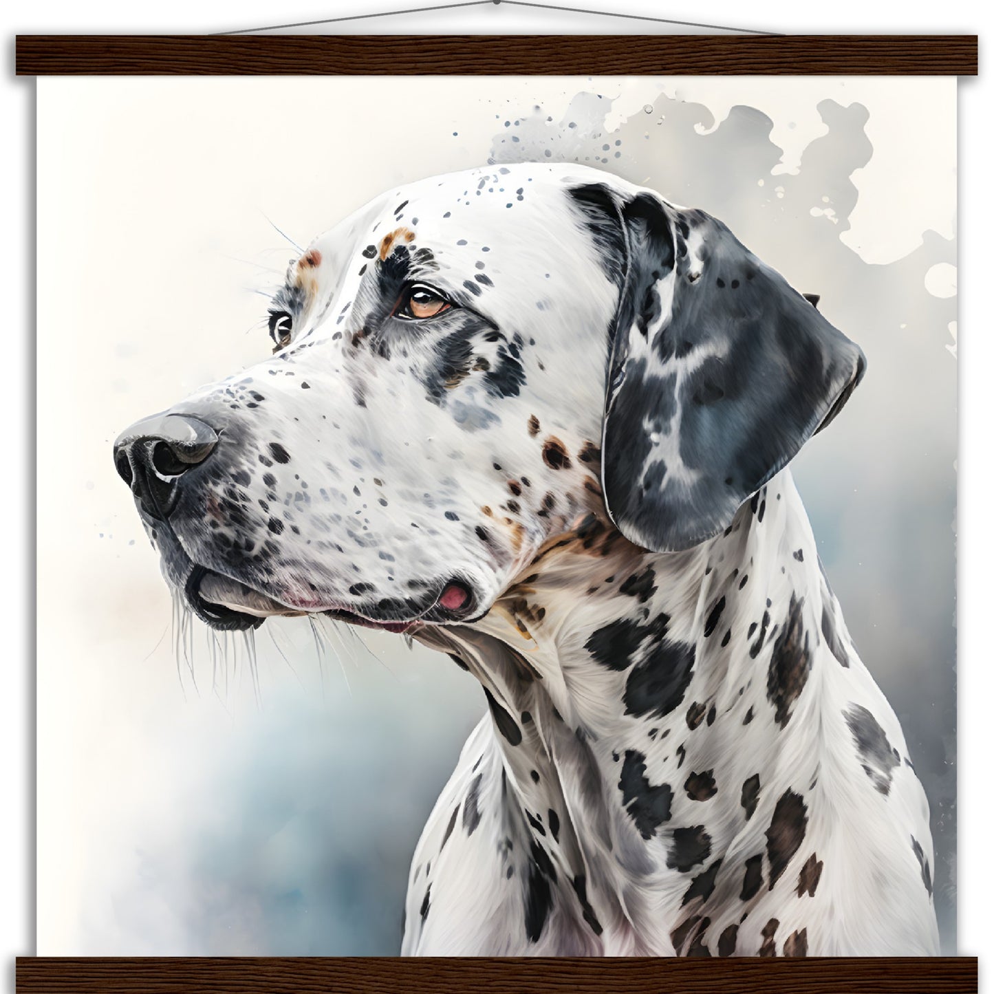 Dalmation Dog (c) Watercolor Premium Matte Paper Poster with Hanger