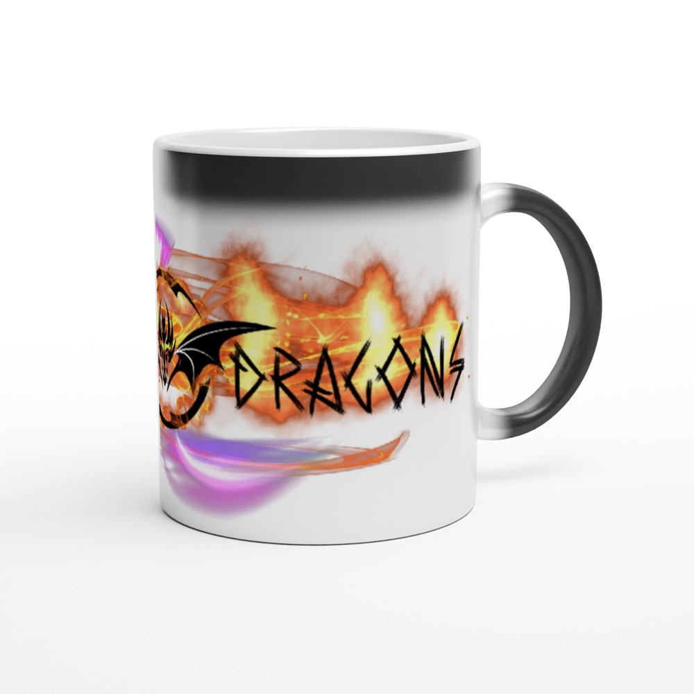 COLOUR CHANGING Magic! 11oz Ceramic Mug: Here Live Dragons
