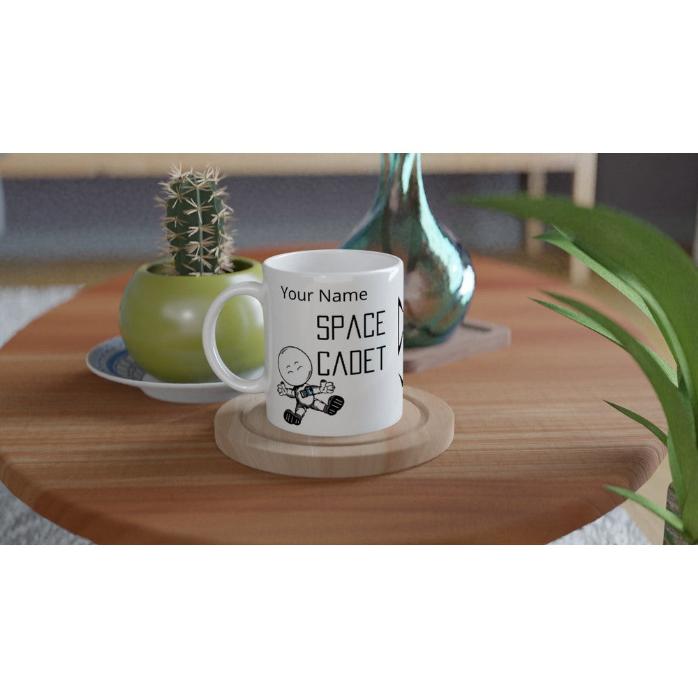 Personlised ADD YOUR NAME : Space Cadet White 11oz Ceramic Mug