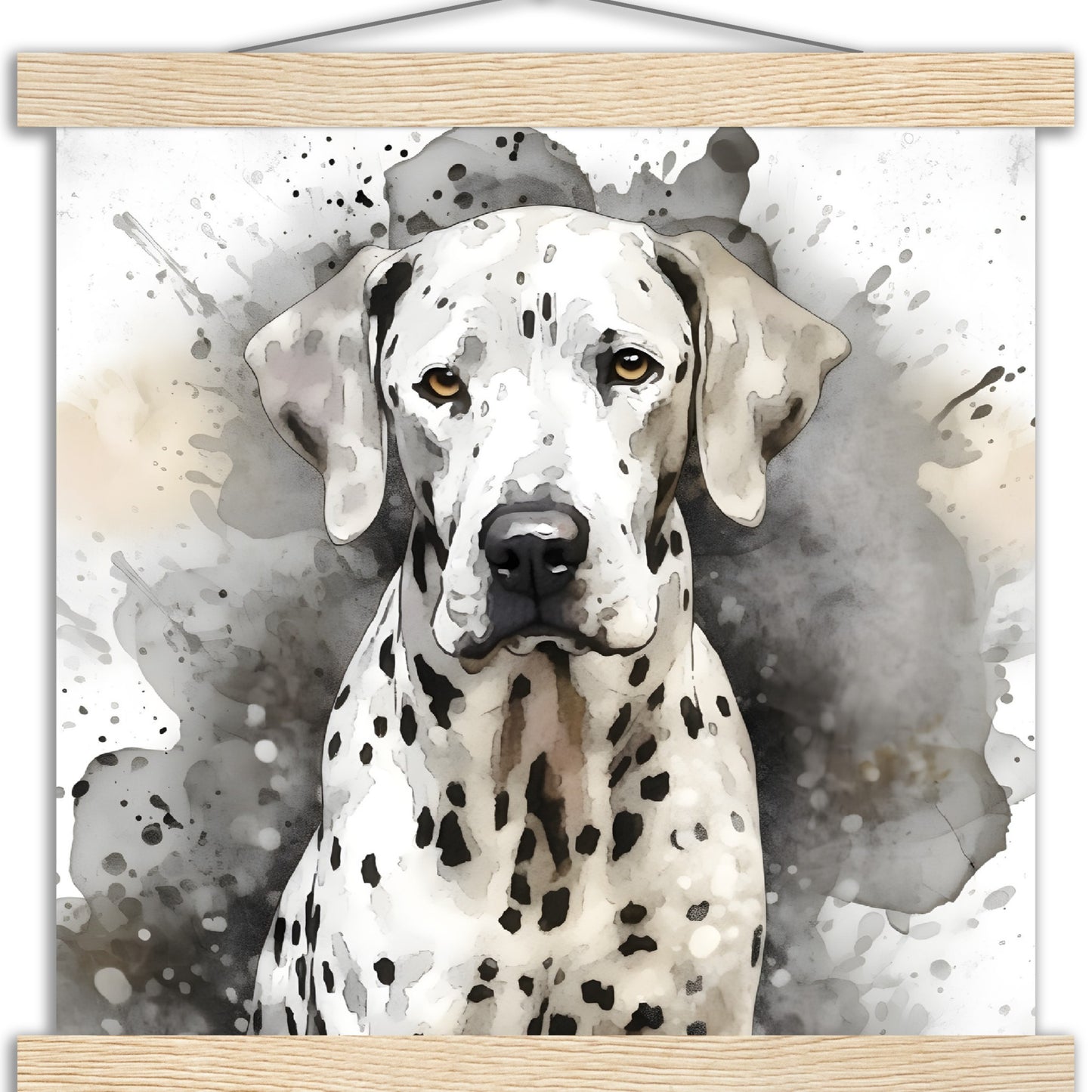 Dalmation Dog Watercolor Premium Matte Paper Poster with Hanger
