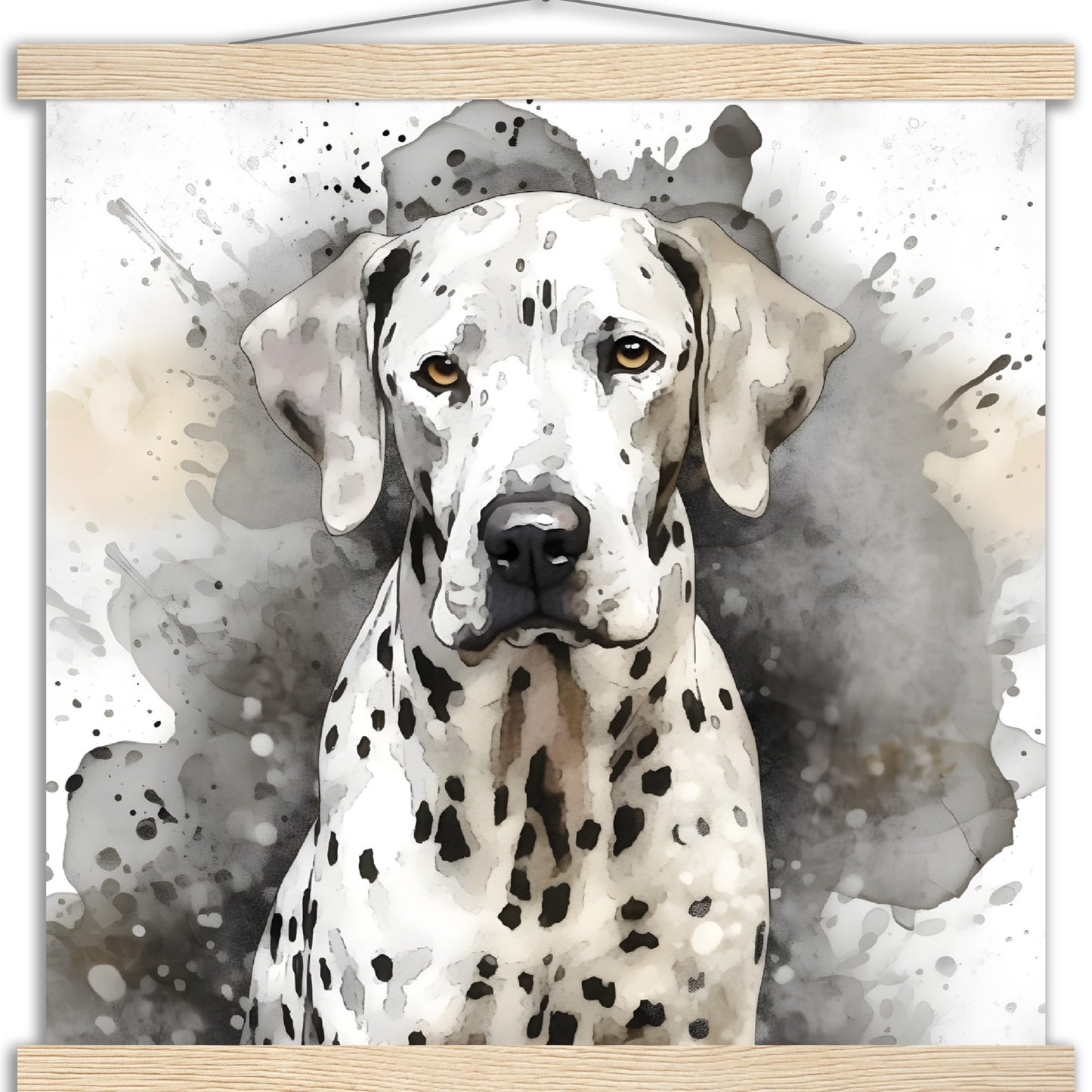 Dalmation Dog Watercolor Premium Matte Paper Poster with Hanger