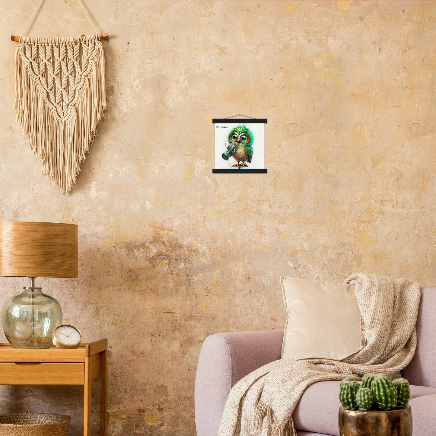 Chip, Little Hooters Owl : Premium Matte Paper Poster with Hanger
