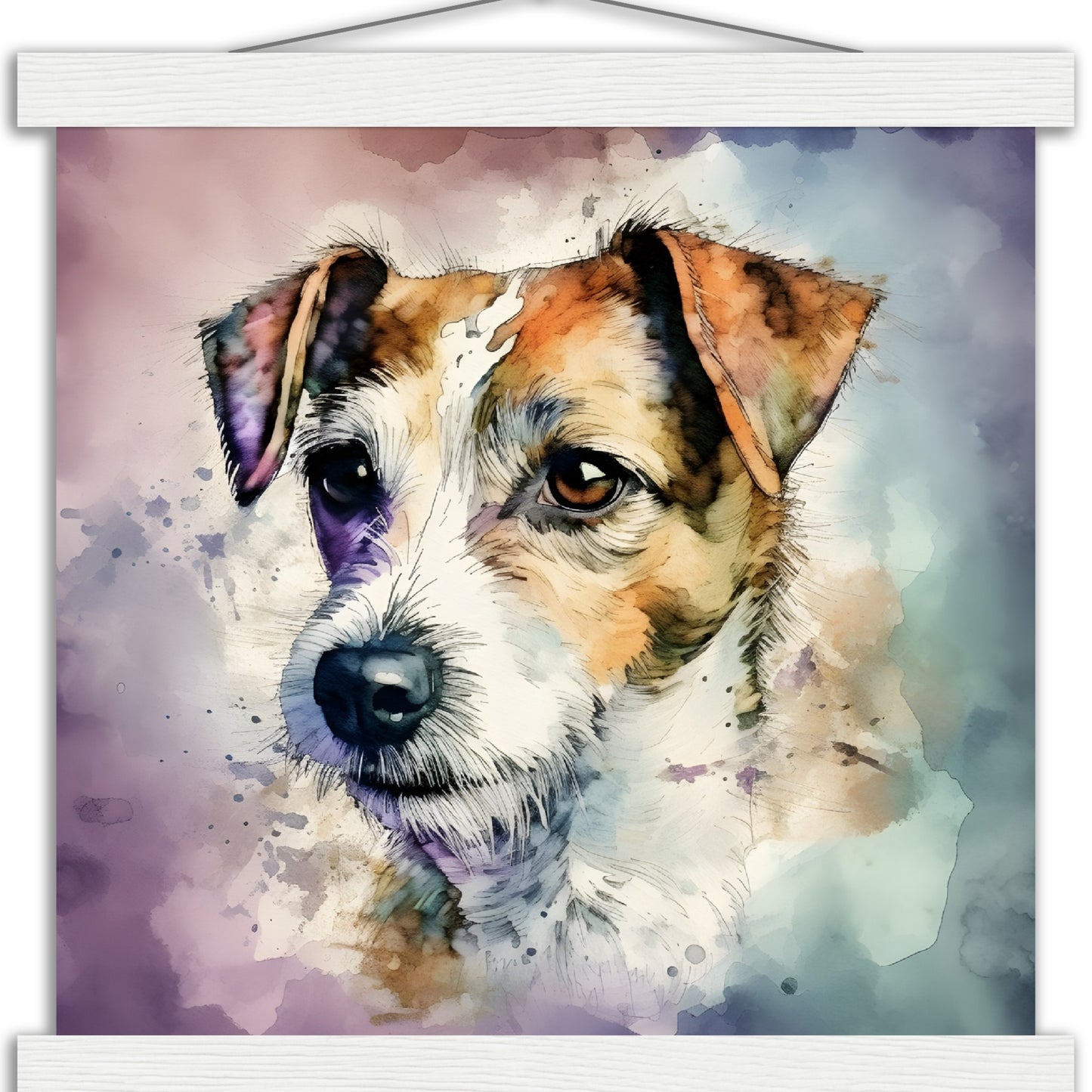Jack Russell Dog (c) Watercolor Premium Matte Paper Poster with Hanger