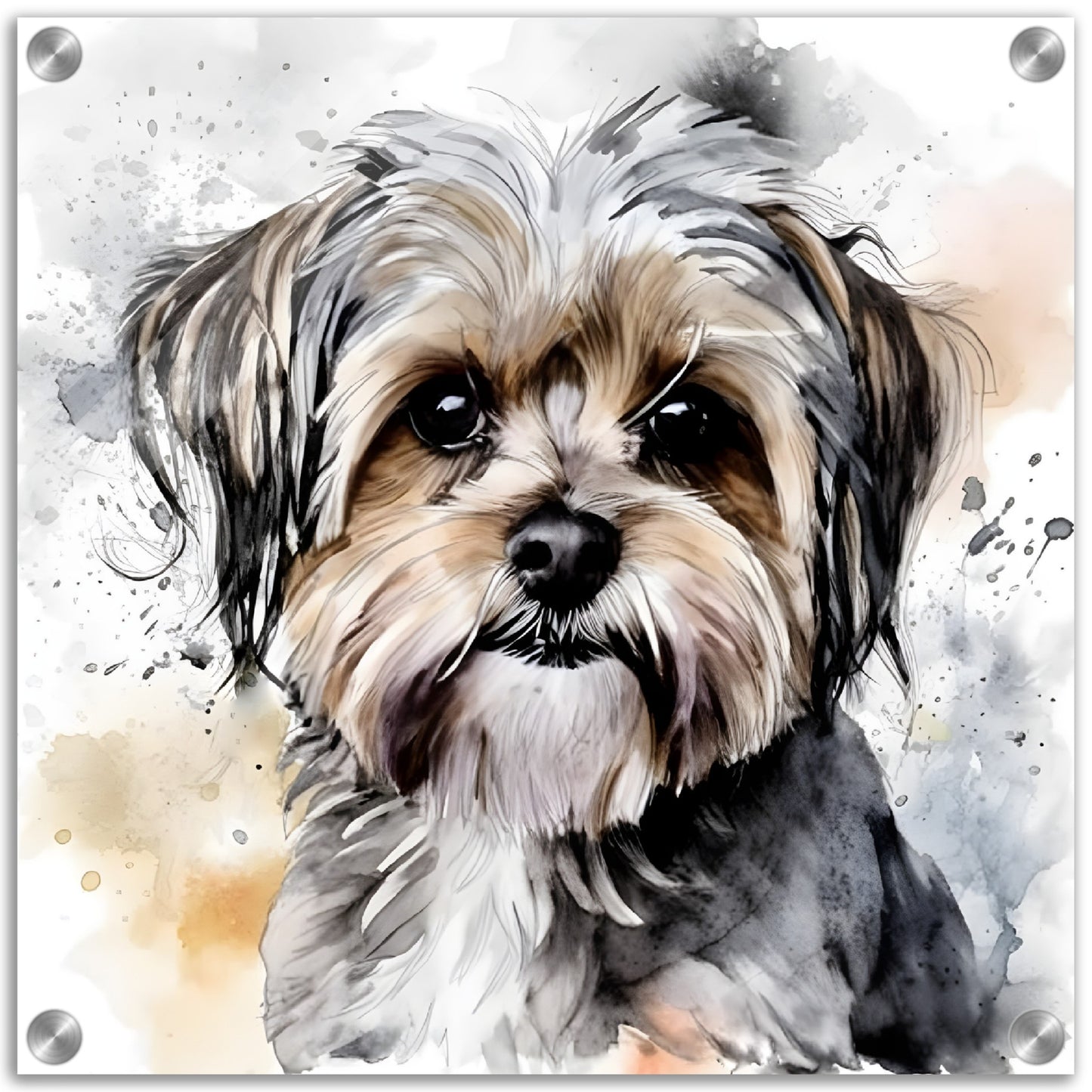 Shorkie Dog Watercolor Acrylic Print