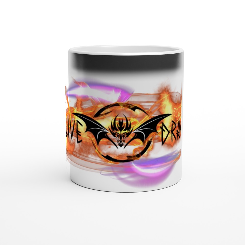 COLOUR CHANGING Magic! 11oz Ceramic Mug: Here Live Dragons
