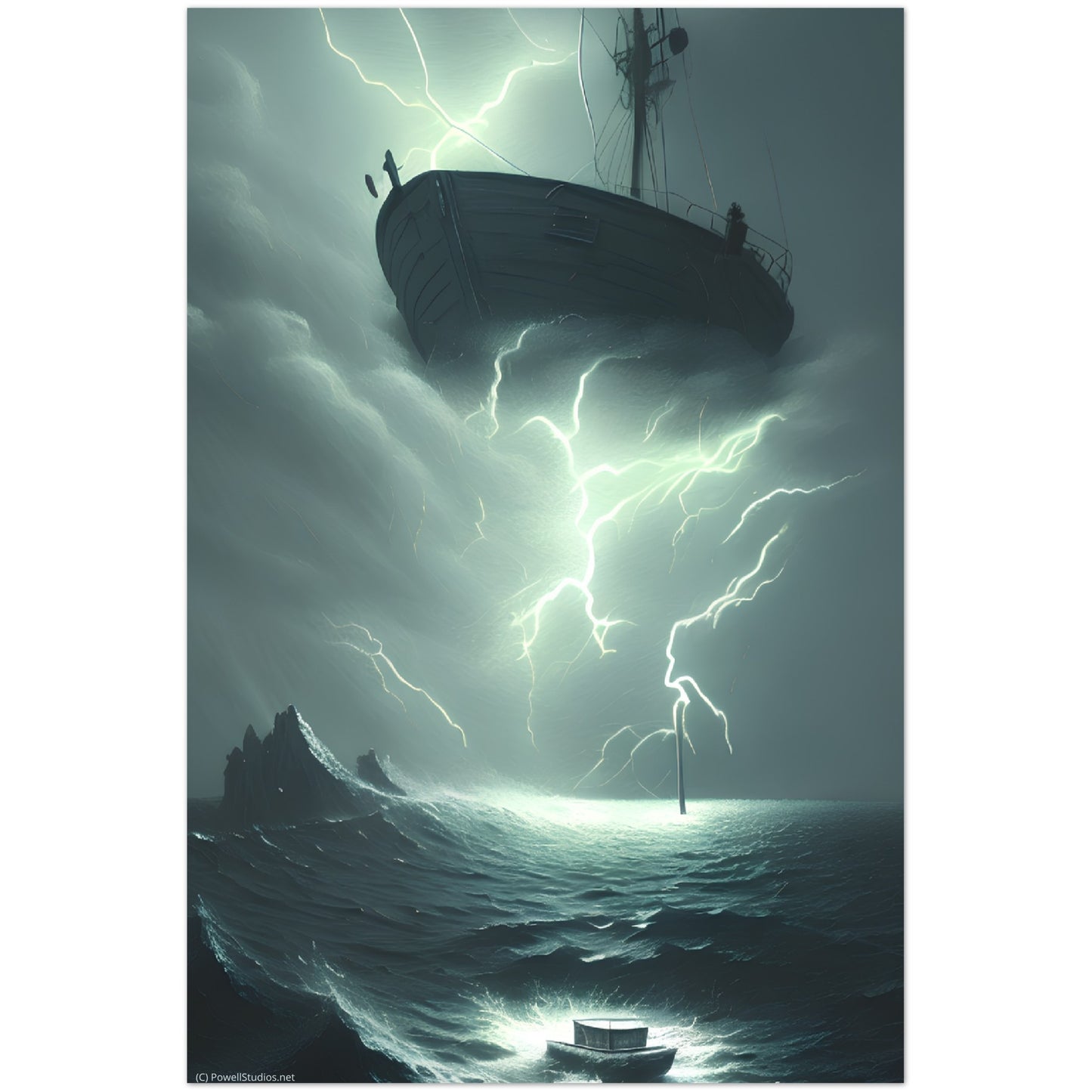 Aluminum Print : Escape : A UFO Sci Fi collection of Aluminium prints.