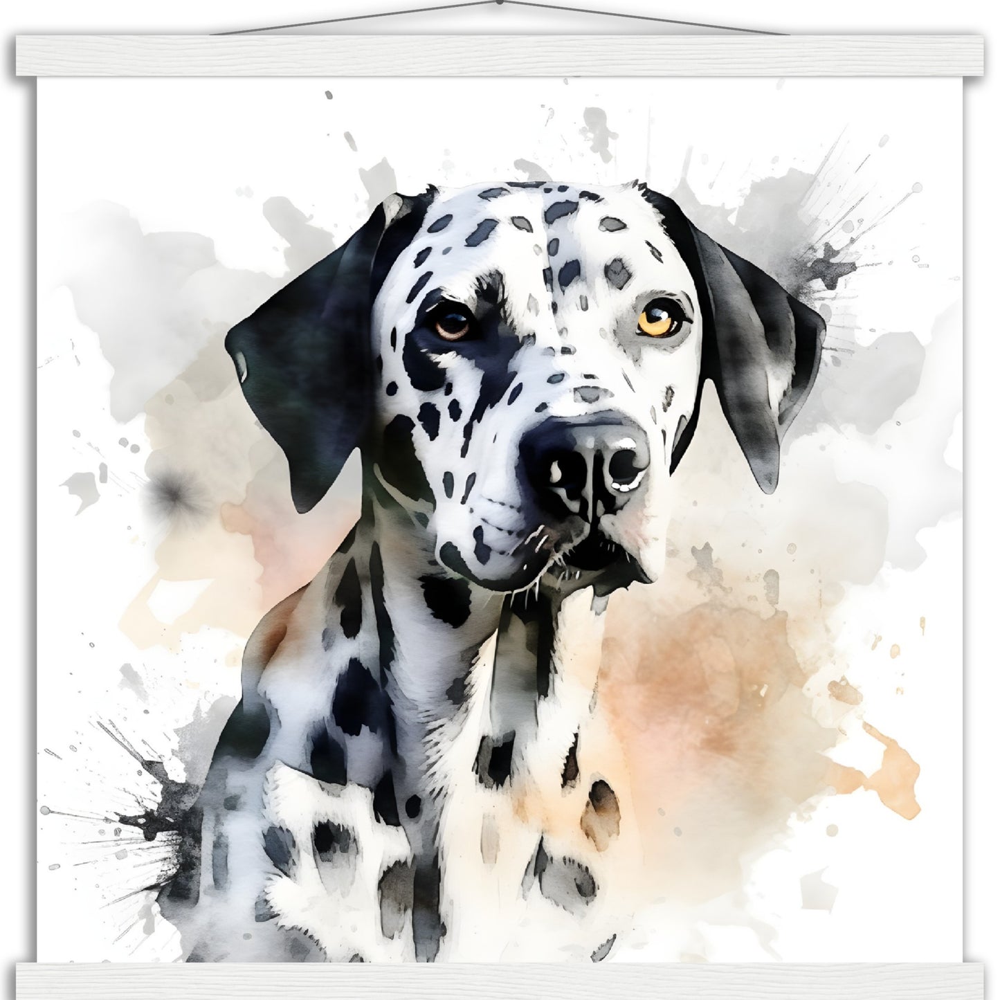 Dalmation Dog (d) Watercolor Premium Matte Paper Poster with Hanger