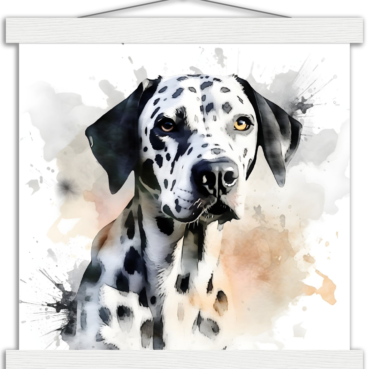 Dalmation Dog (d) Watercolor Premium Matte Paper Poster with Hanger