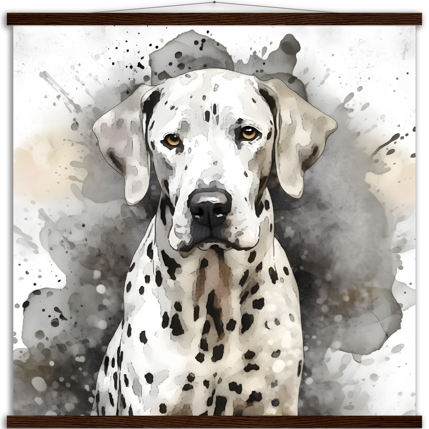 Dalmation Dog Watercolor Premium Matte Paper Poster with Hanger