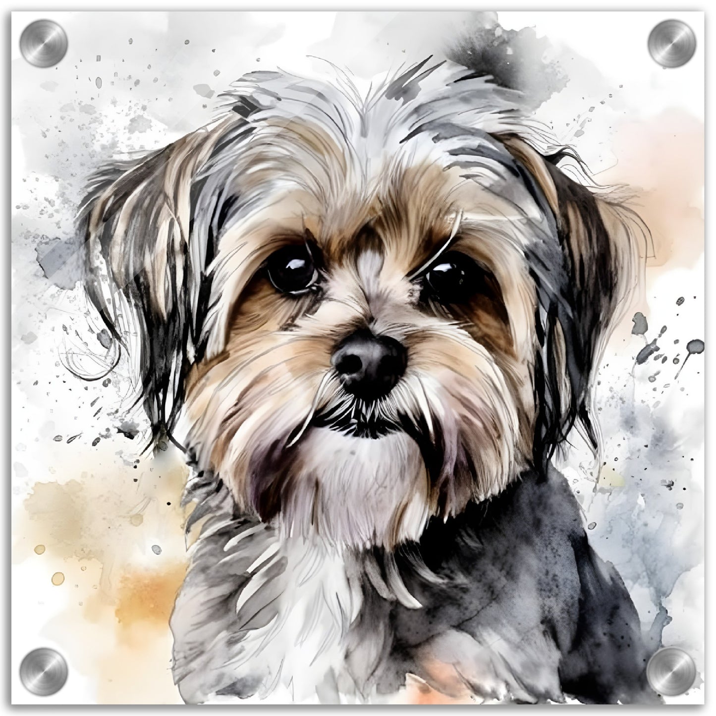 Shorkie Dog Watercolor Acrylic Print