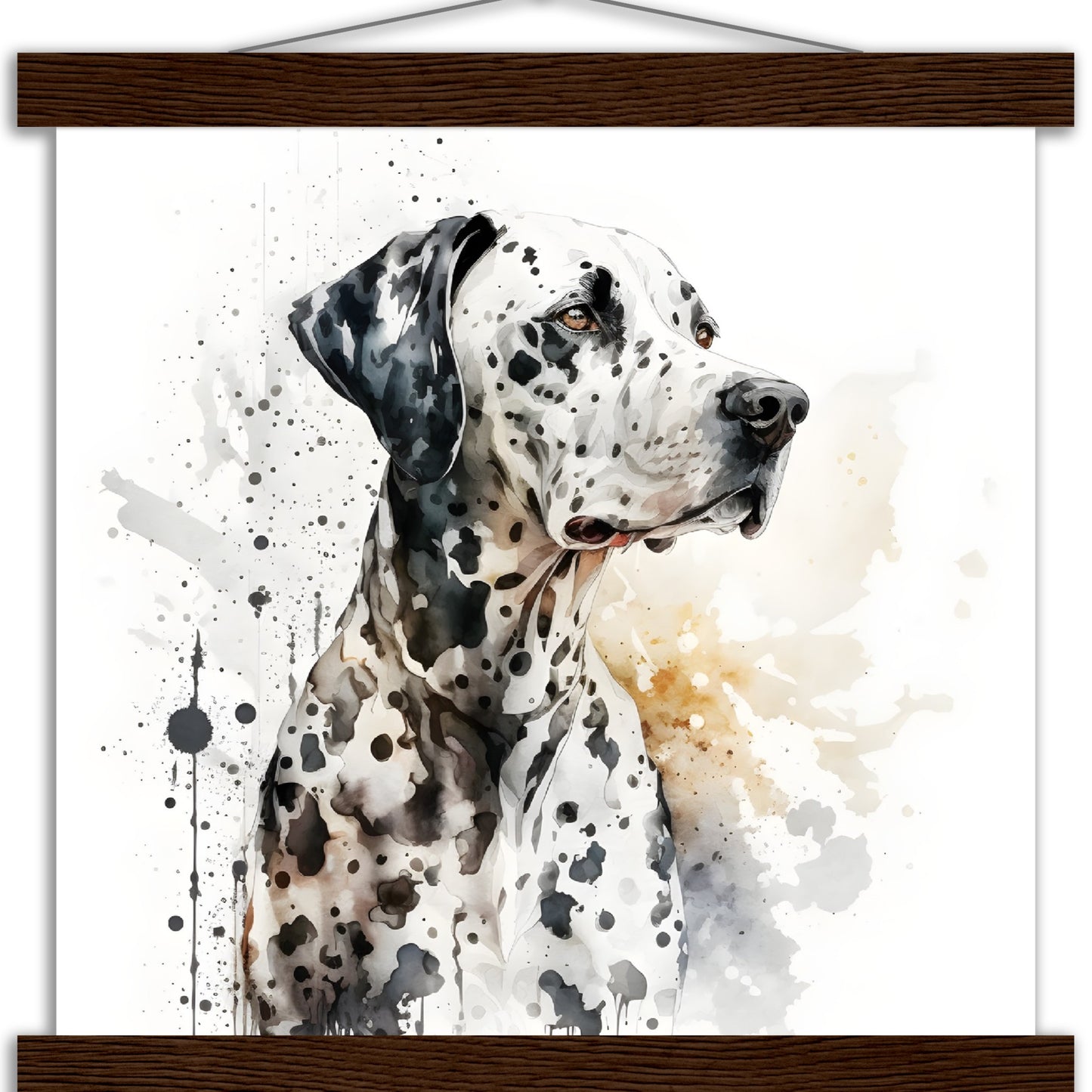 Dalmation (b) Dog Watercolor Premium Matte Paper Poster with Hanger