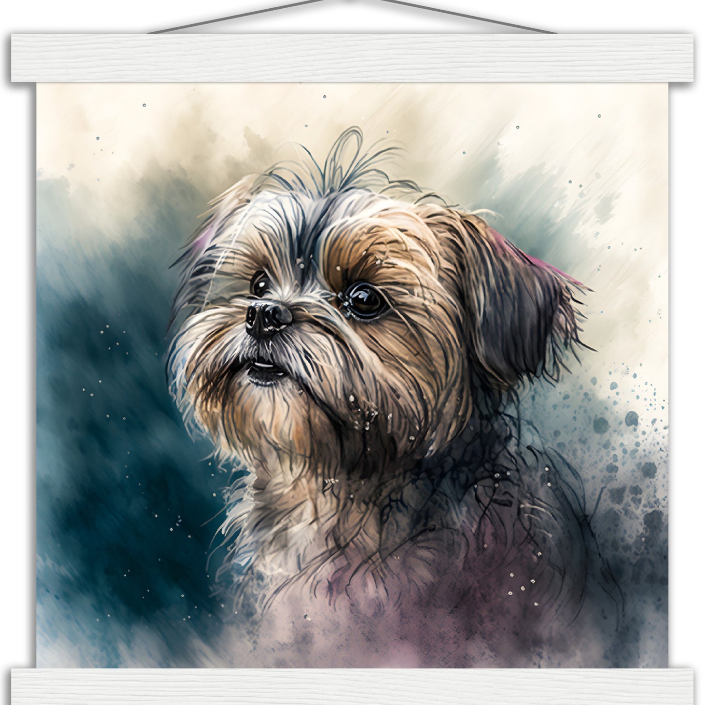 Shorkie (c) Watercolor Premium Matte Paper Poster with Hanger