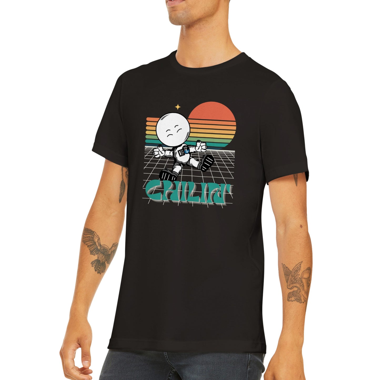 Chillin Space Cadet : Premium Unisex Crewneck T-shirt
