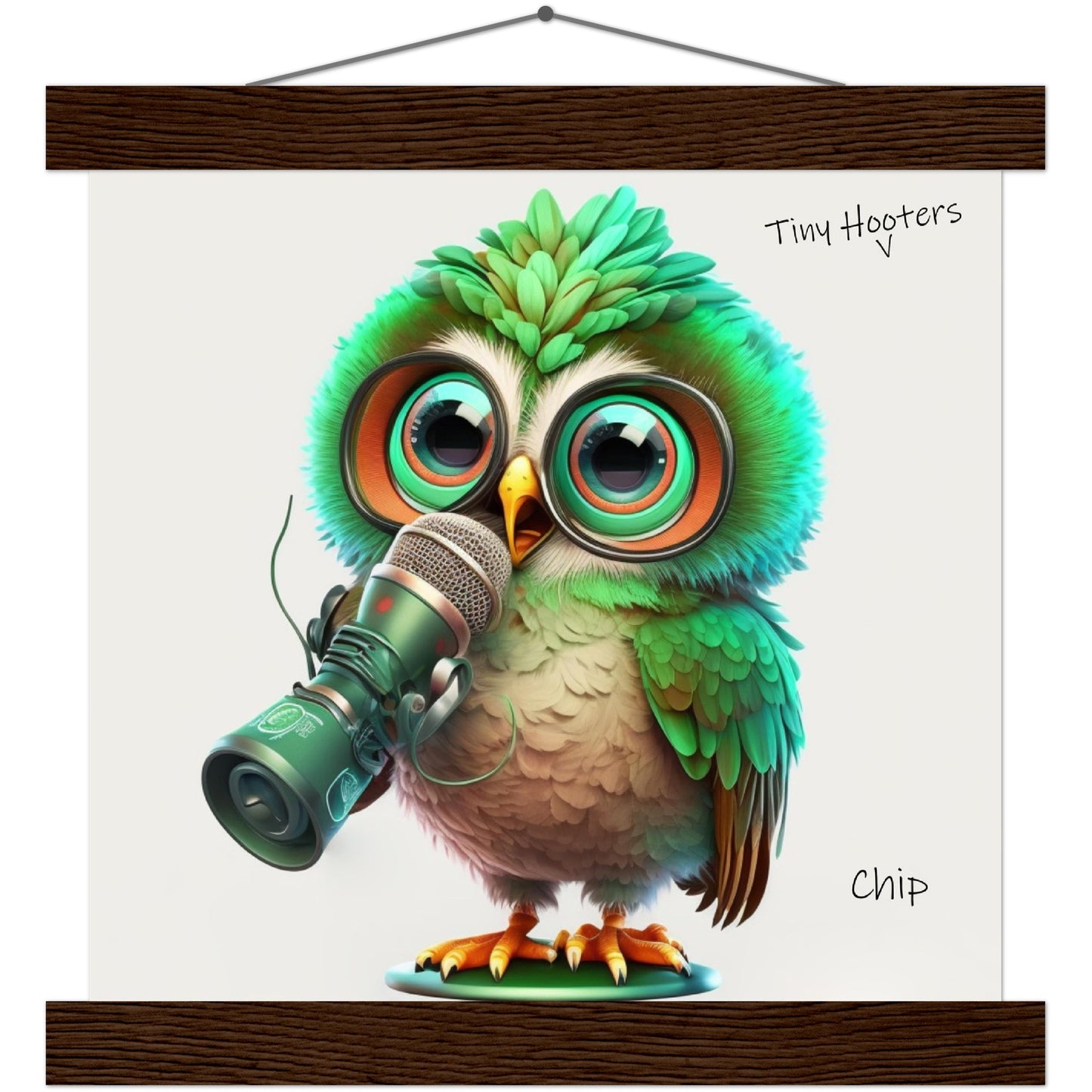 Chip, Little Hooters Owl : Premium Matte Paper Poster with Hanger