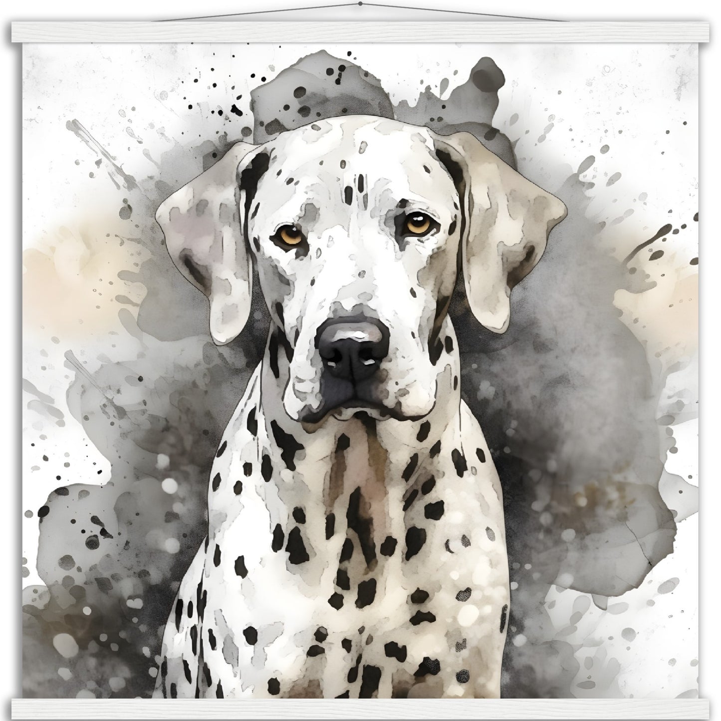 Dalmation Dog Watercolor Premium Matte Paper Poster with Hanger