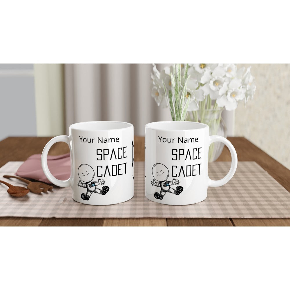 Personlised ADD YOUR NAME : Space Cadet White 11oz Ceramic Mug