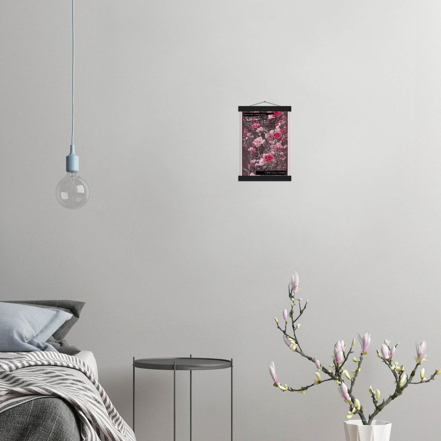 "You're the missing piece I didn't know I needed." Traditional Rose Premium Matte Paper Poster & Hanger