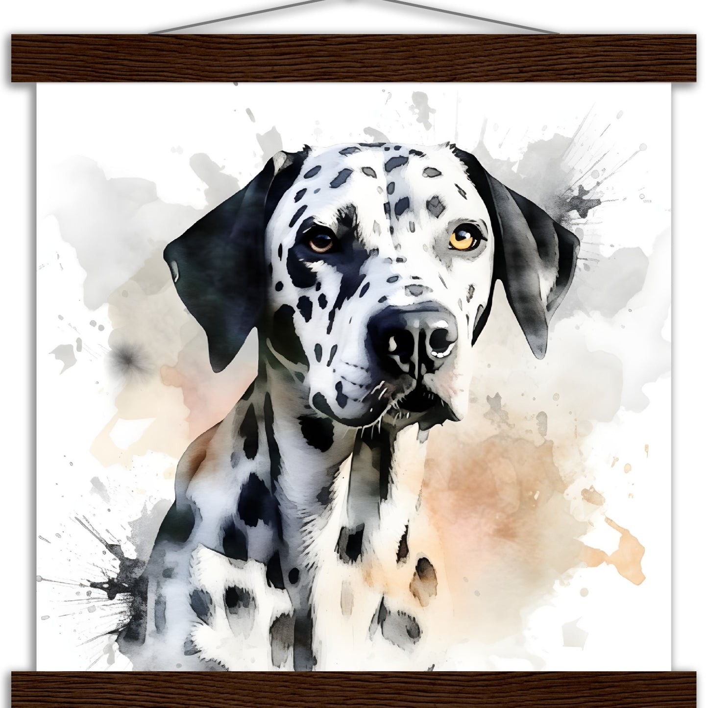 Dalmation Dog (d) Watercolor Premium Matte Paper Poster with Hanger
