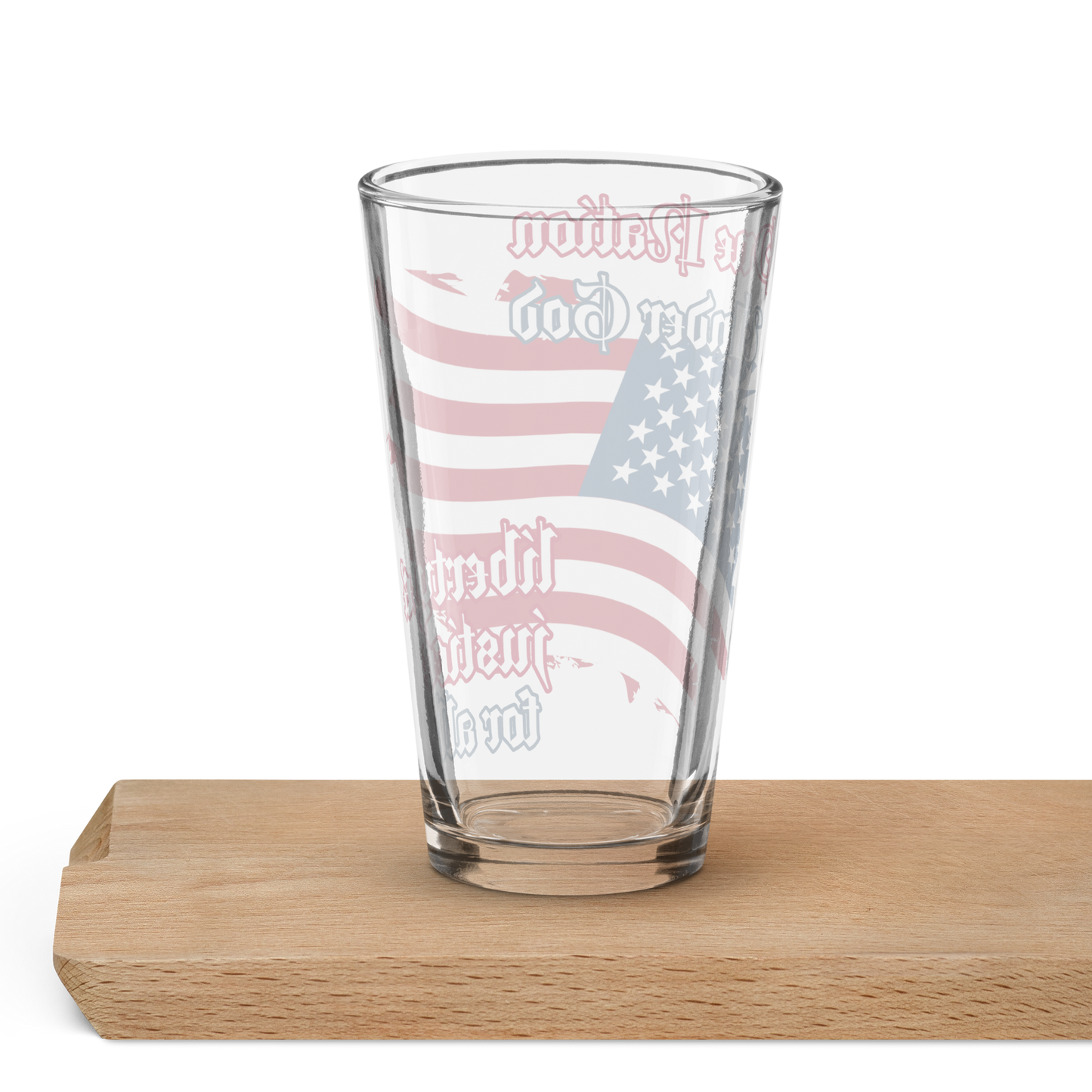 One Nation Under God USA Shaker pint glass