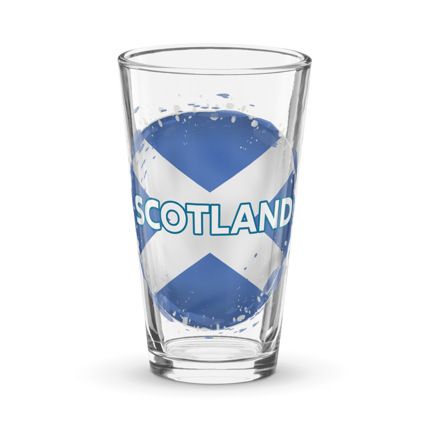 Scotland Grunge Style Flag Shaker pint glass