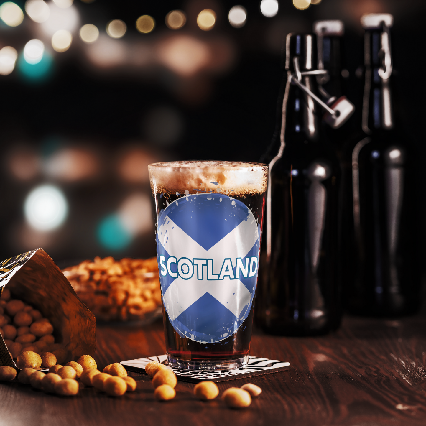 Scotland Grunge Style Flag Shaker pint glass