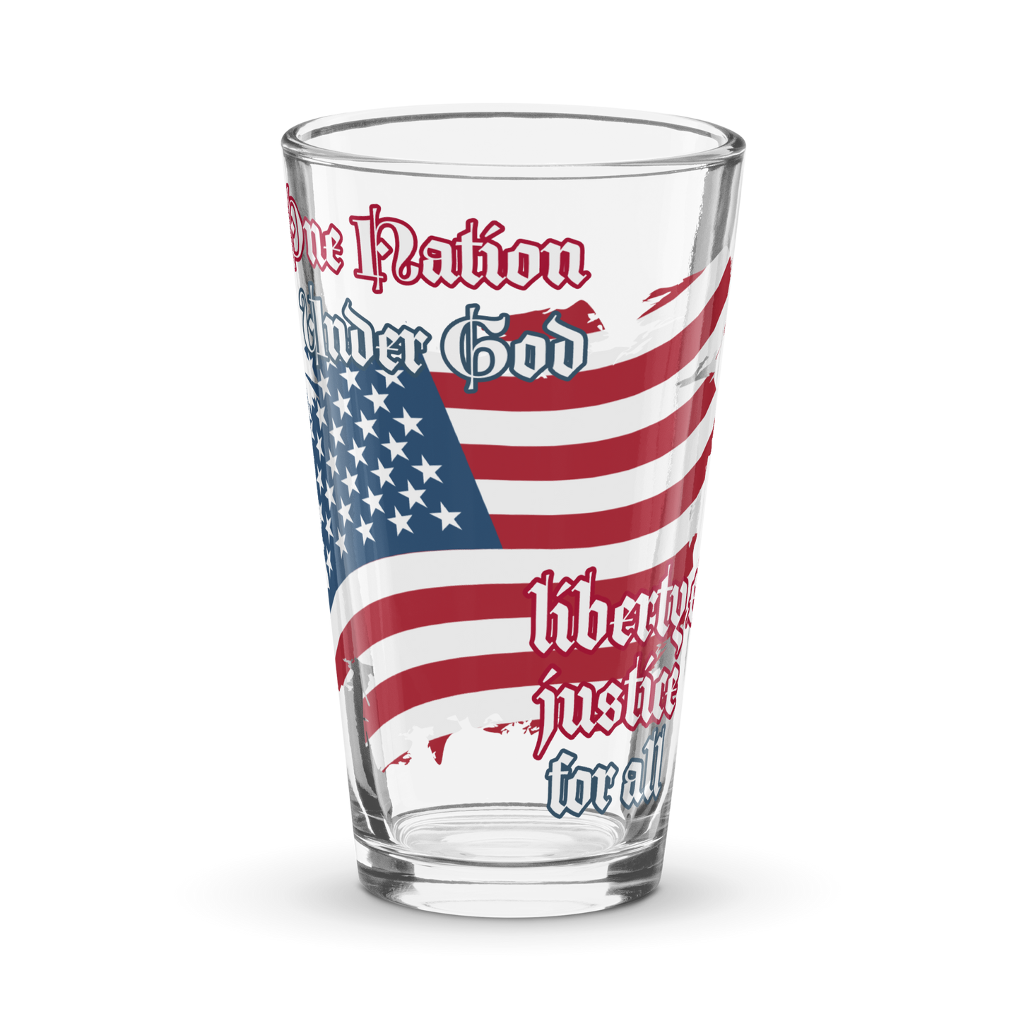One Nation Under God USA Shaker pint glass