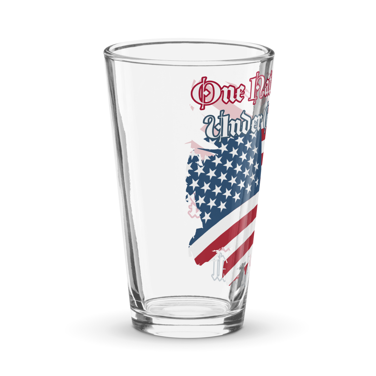One Nation Under God USA Shaker pint glass