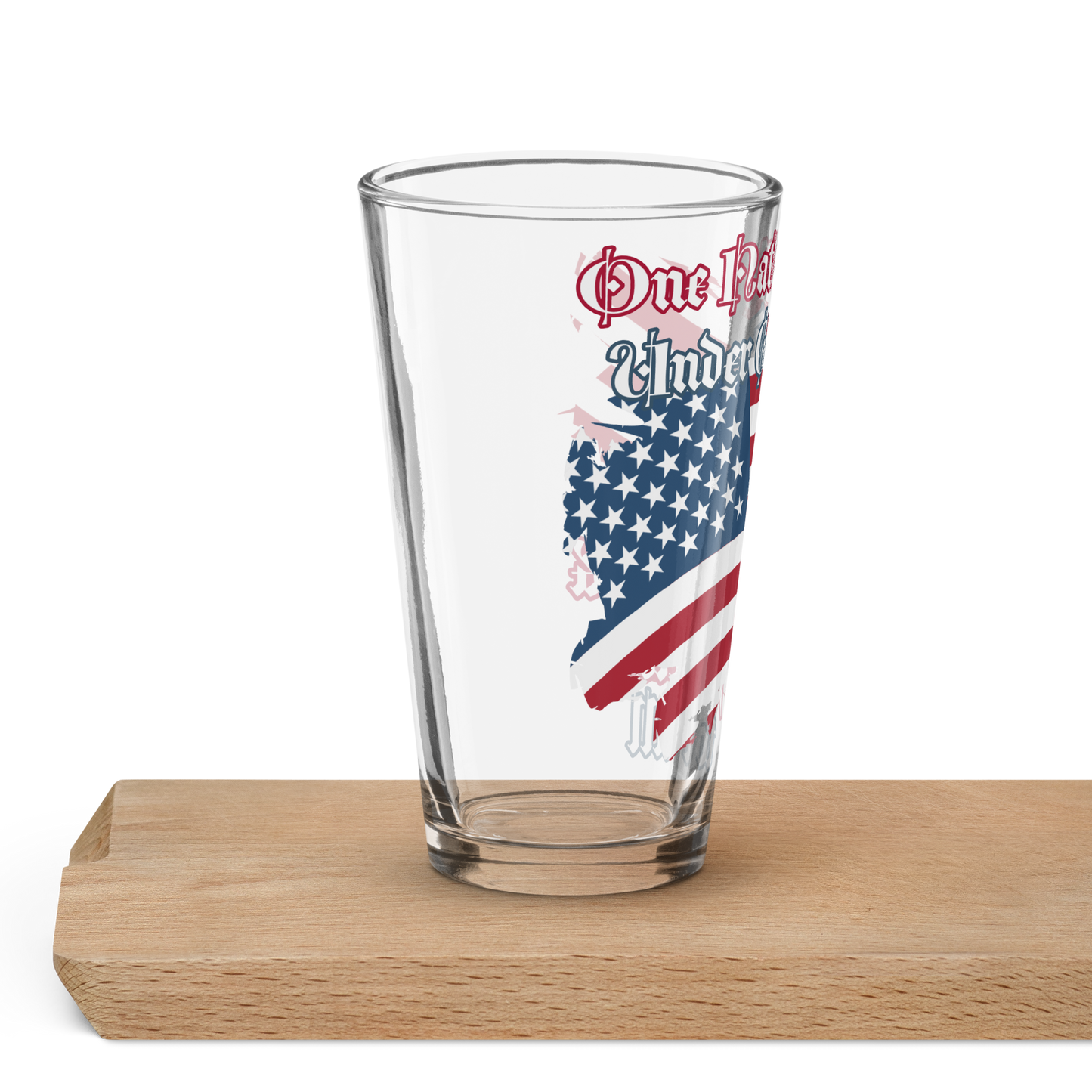 One Nation Under God USA Shaker pint glass