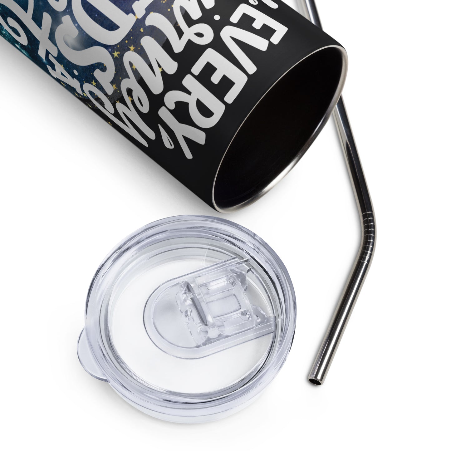 Every Journey Starts with One Small Step : Stainless steel tumbler