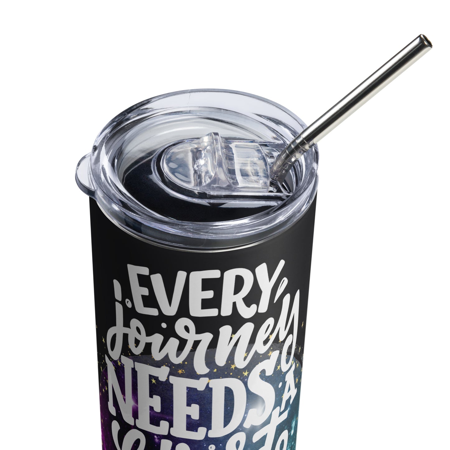 Every Journey Starts with One Small Step : Stainless steel tumbler