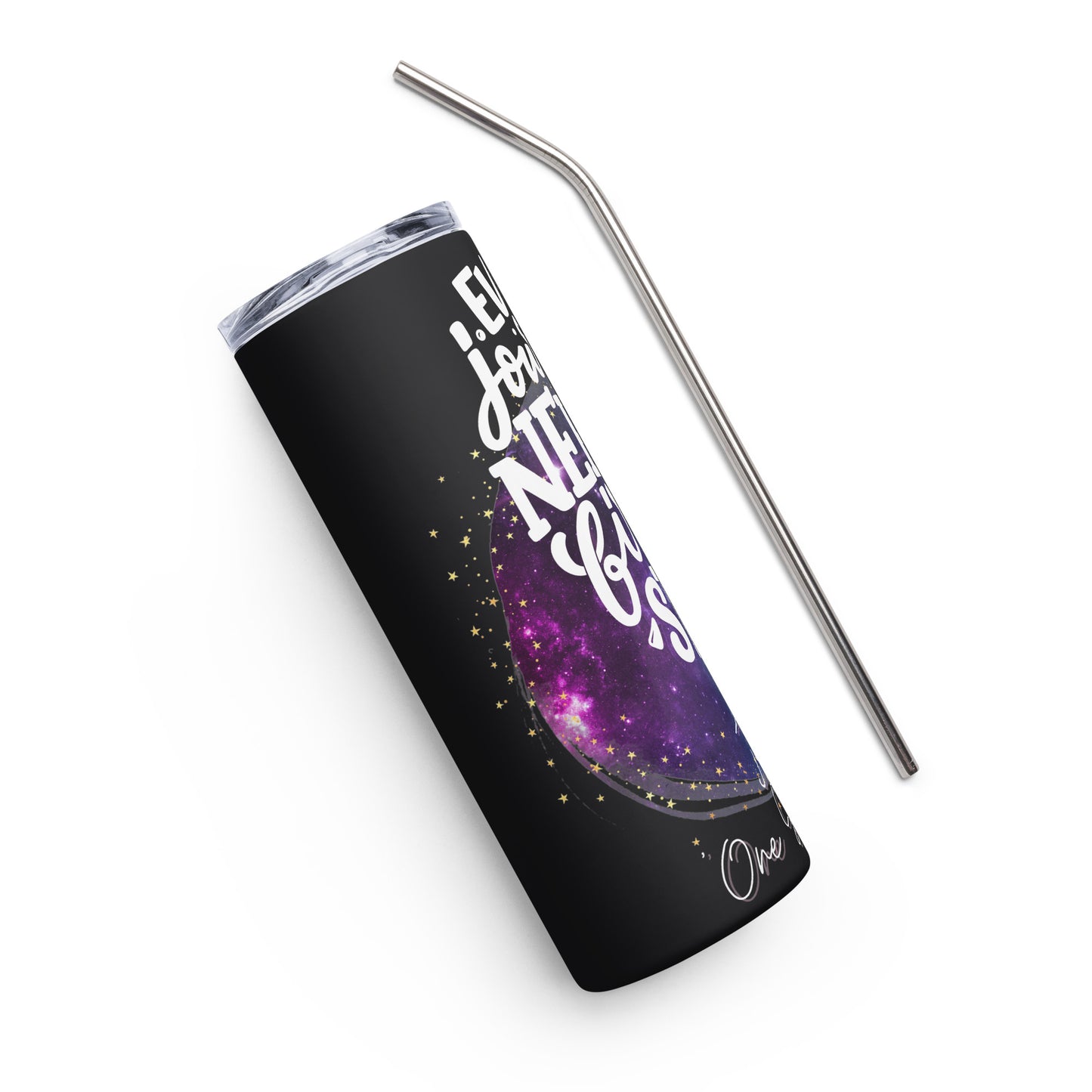Every Journey Starts with One Small Step : Stainless steel tumbler