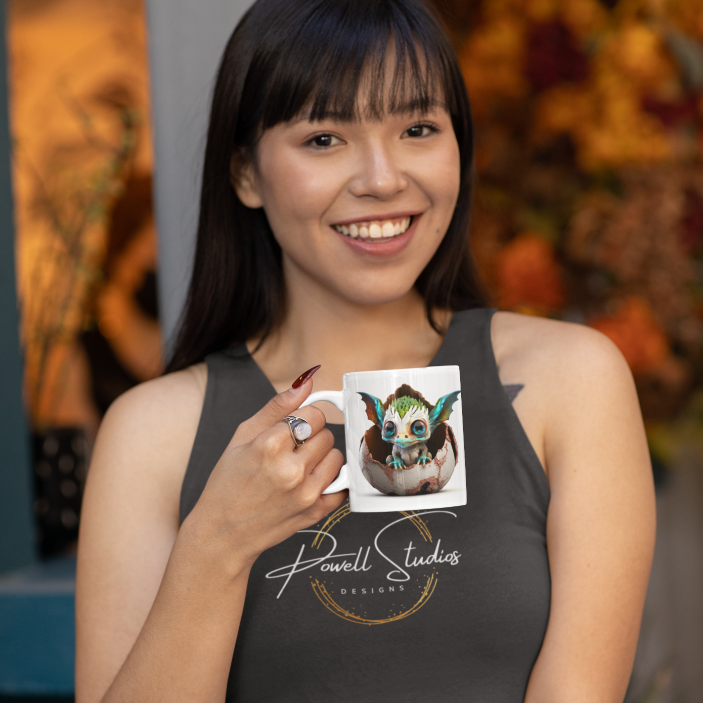 Baby Dragon Blue - Dragon Tooth : White 11oz Ceramic Mug