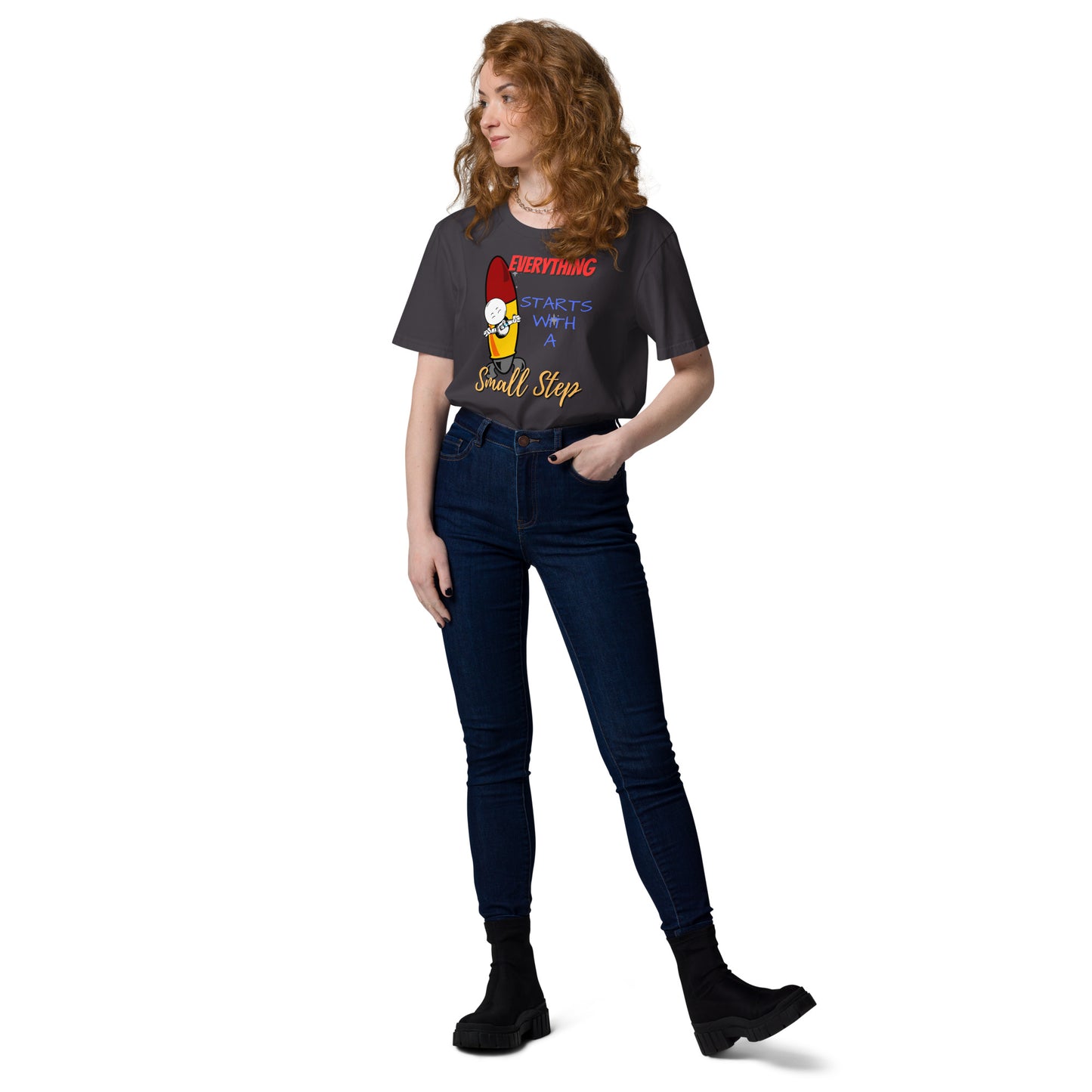 Everything Starts With A Small Step : Unisex organic cotton t-shirt