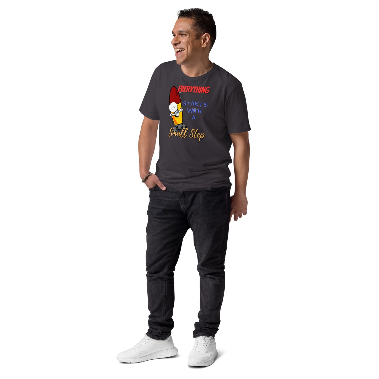 Everything Starts With A Small Step : Unisex organic cotton t-shirt